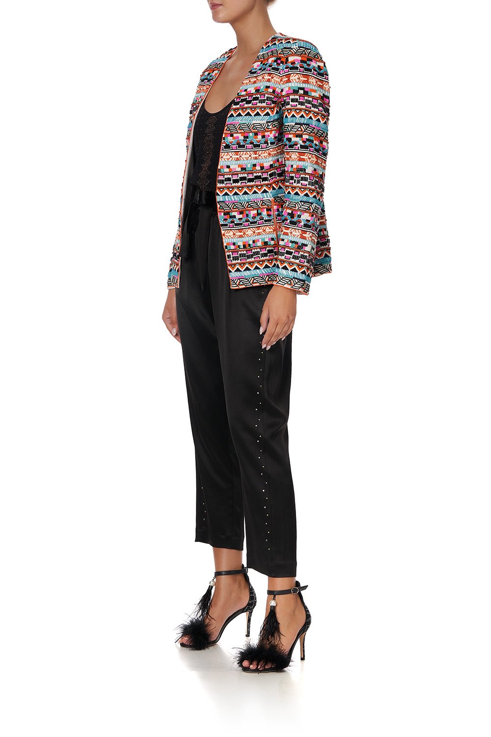 EMBELLISHED BLAZER JACKET MUTLI