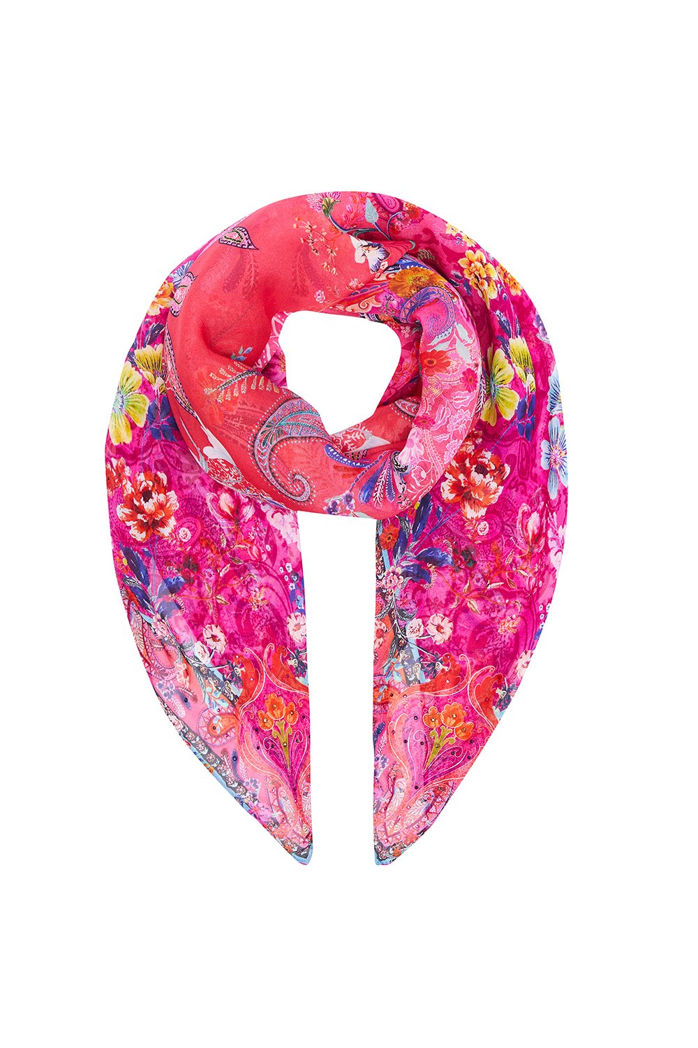 OVERSIZED SILK SCARF FREE LOVE
