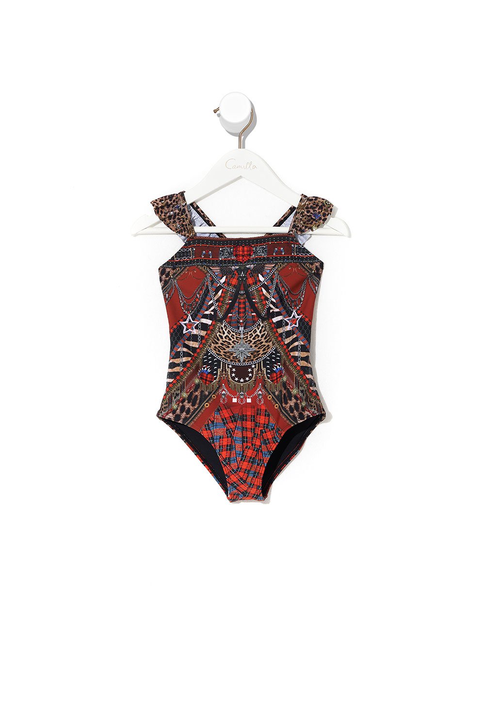 KIDS ONE PIECE WITH FRILL STRAP 12-14 LONDON CALLING