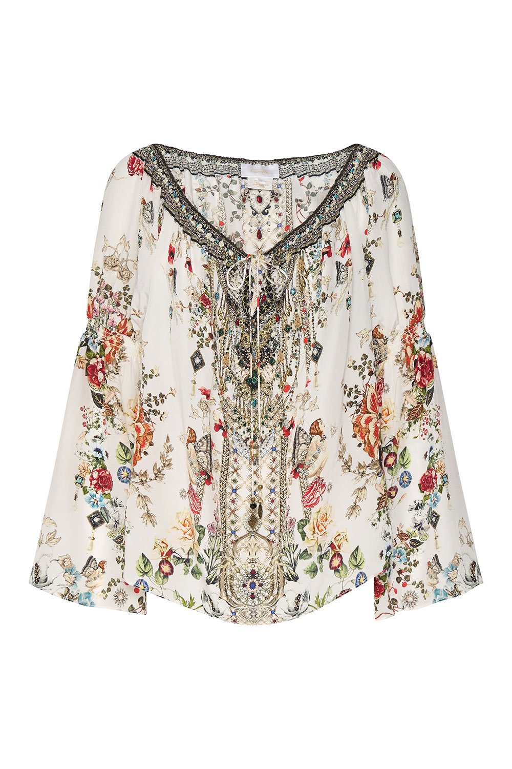 DROP SHOULDER BELL SLEEVE TOP SHAKESPEARES GARDEN