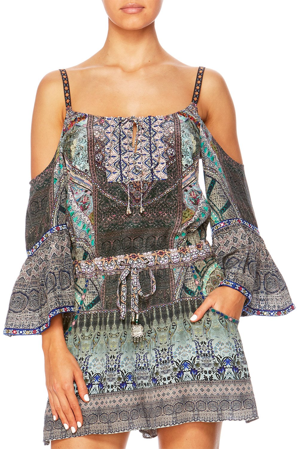 MAMAS HOME DROP SHOULDER PLAYSUIT W BIB