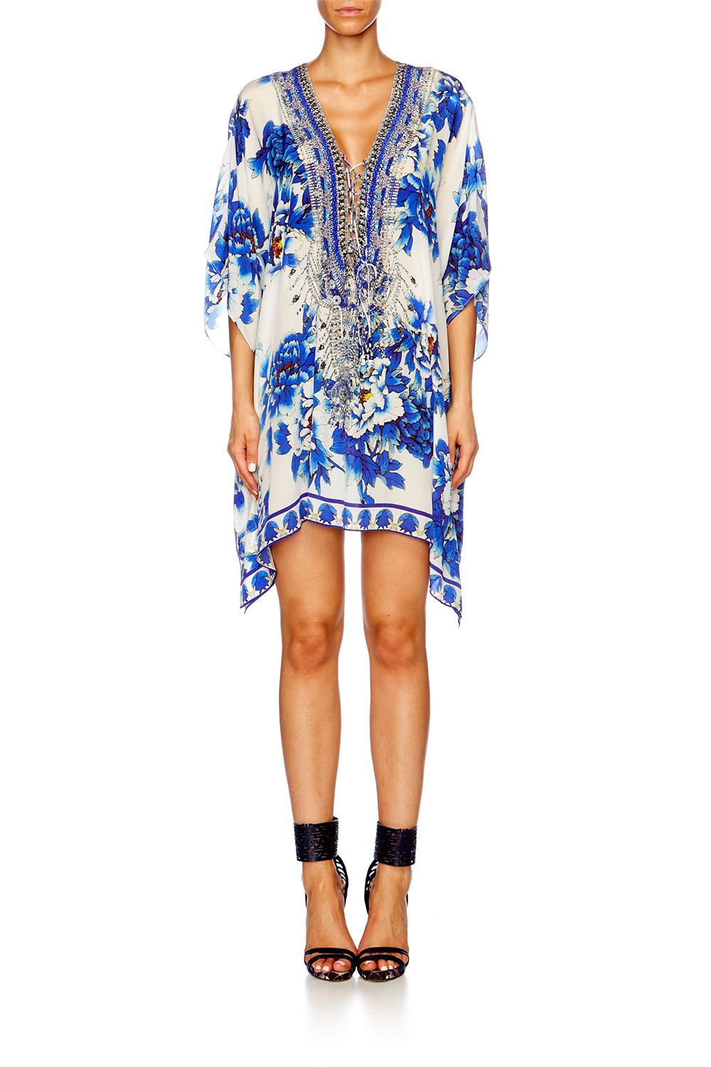 RING OF ROSES SHORT LACE UP KAFTAN
