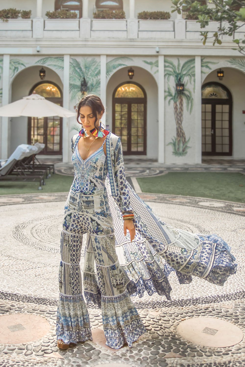 SALVADOR SUMMER WIDE LEG TIERED PANT