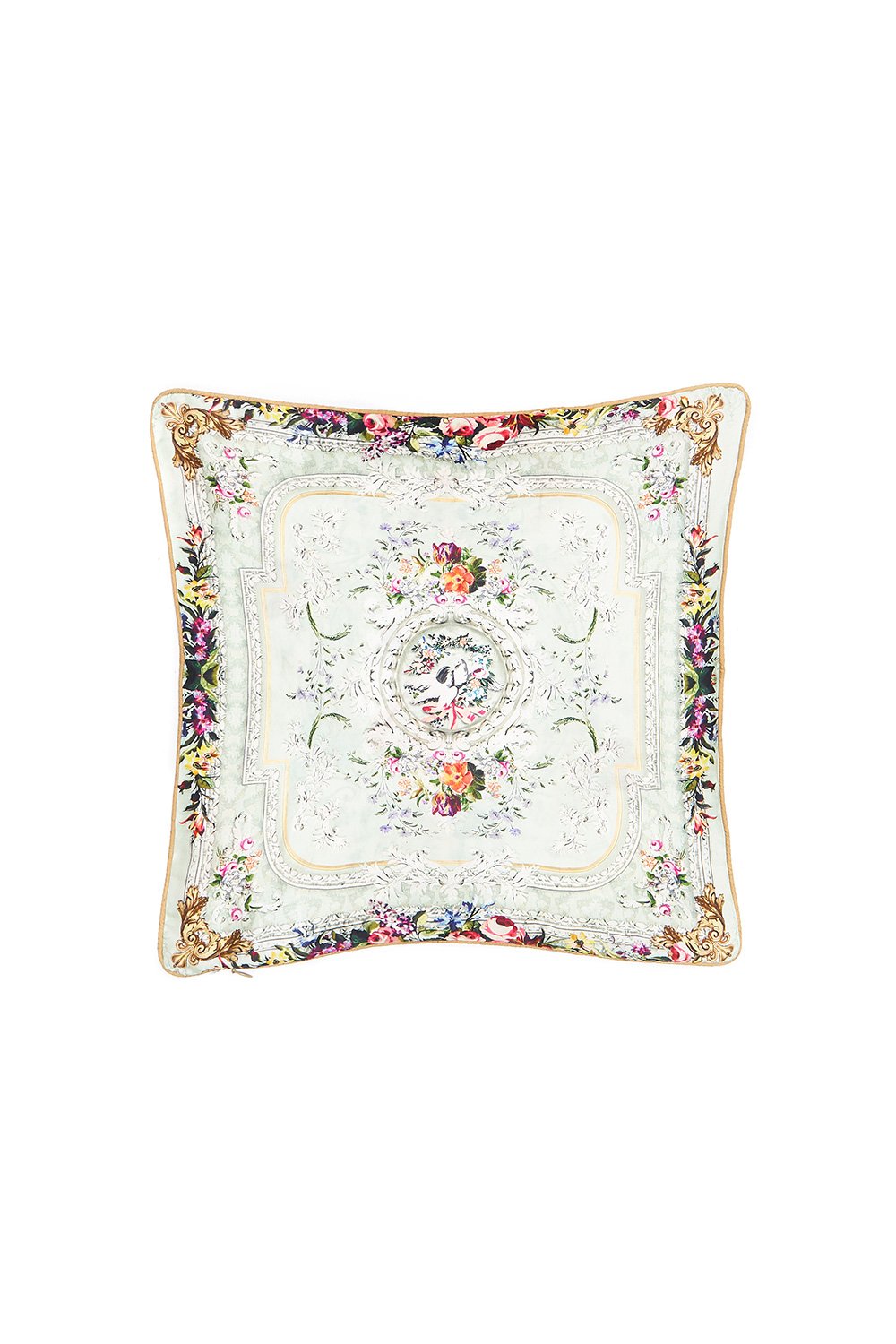 SMALL SQUARE CUSHION JARDIN POSTCARDS