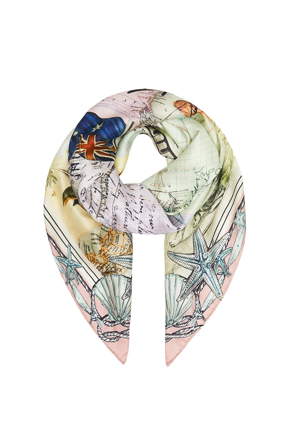 LARGE SQUARE SCARF POSTCARDS FROM THEN