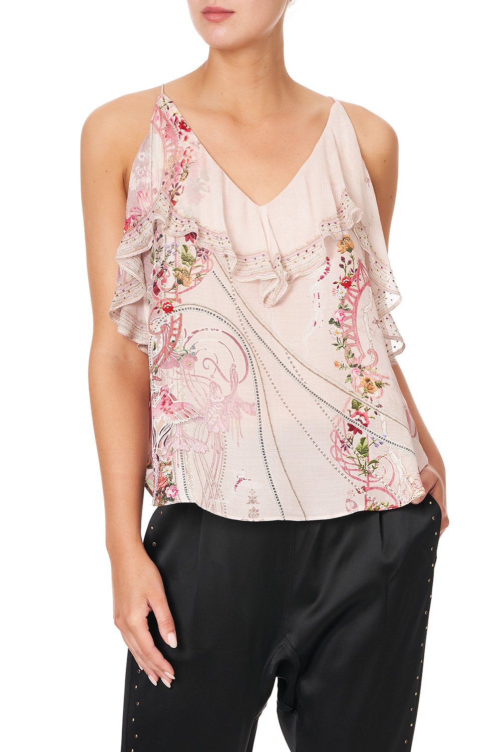 TOP WITH NECKLINE FRILL ISTENANYA