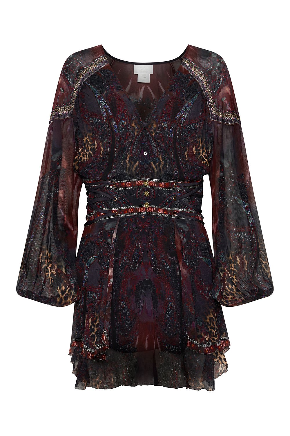 BUTTON THROUGH DRESS WITH BAND THE SMOKING LOUNGE