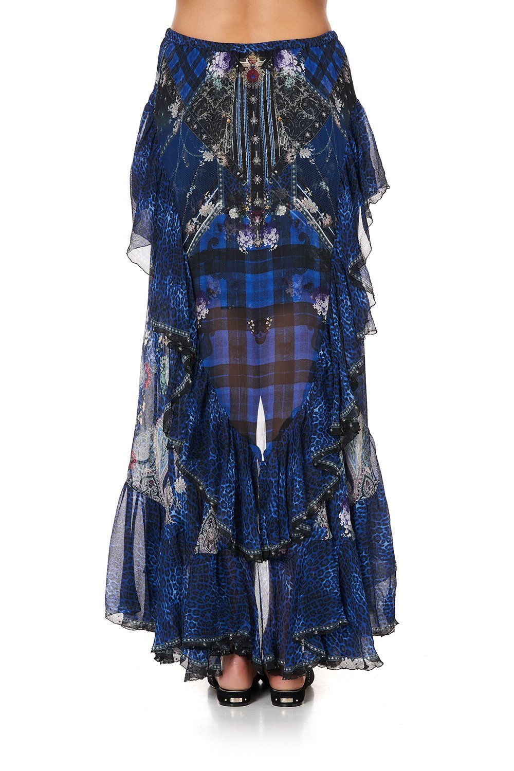 MAXI SKIRT WITH DOUBLE FRILL CAMDEN MOON