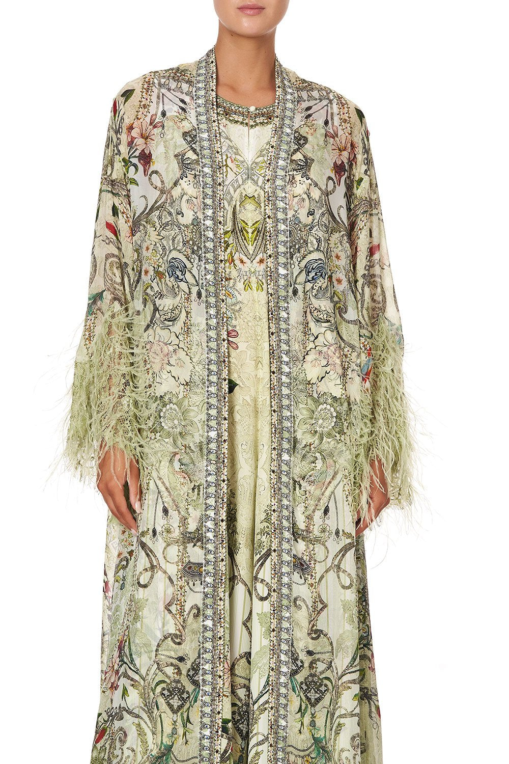 FLARE SLEEVE LONG ROBE BRICK LANE BEAUTY