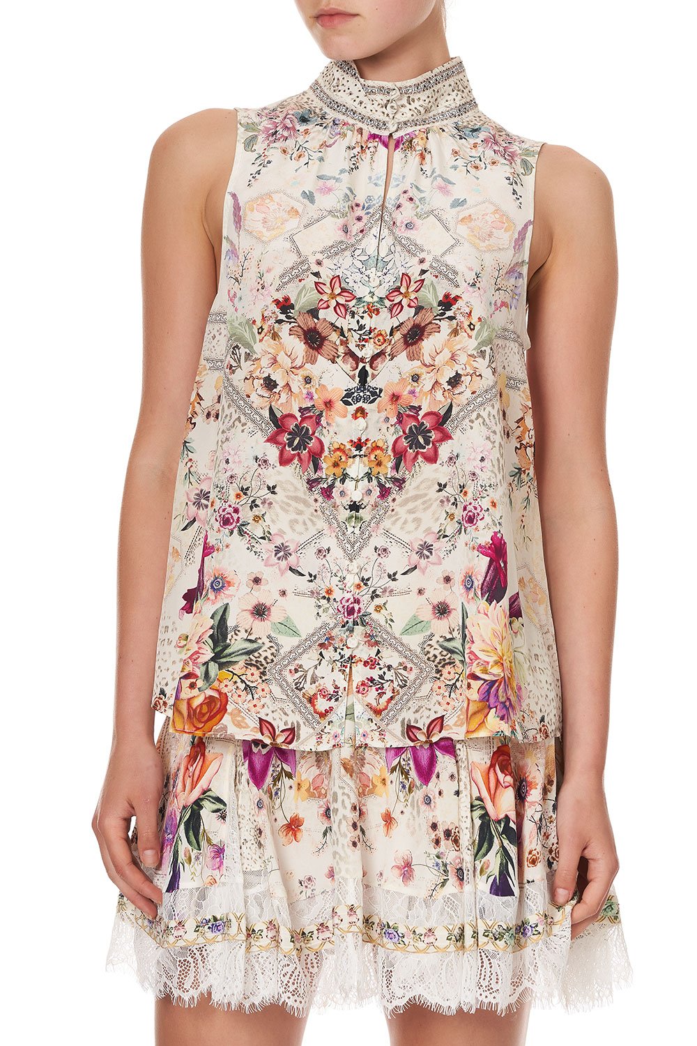 HIGH NECK GATHERED CAMI SEW IN LOVE