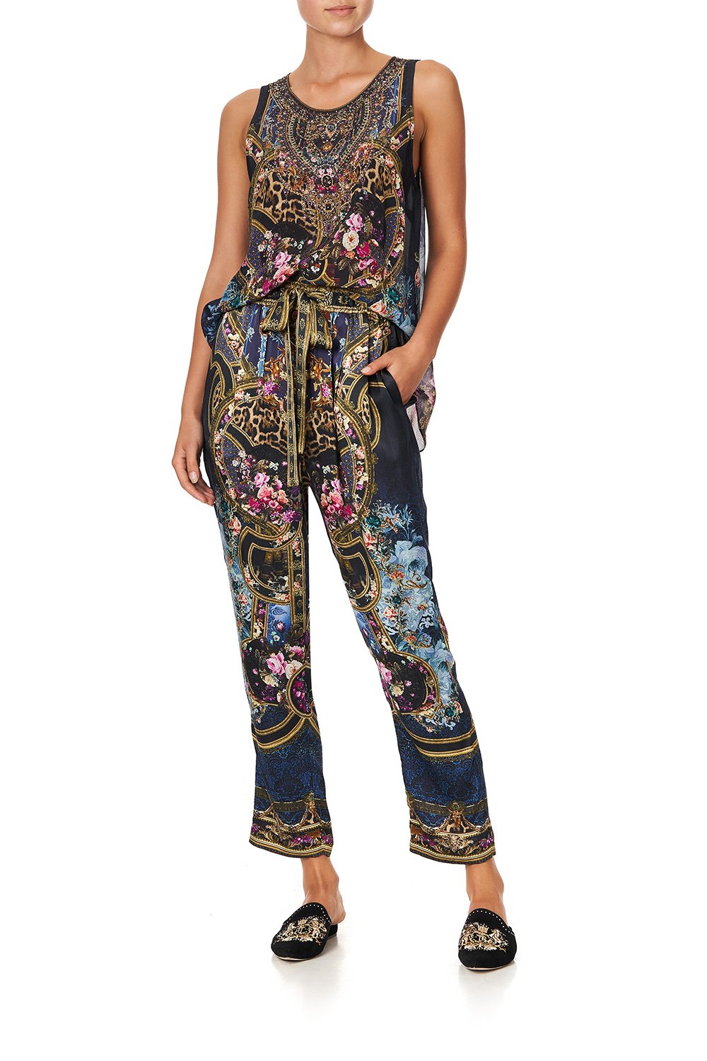 DROP CROTCH SLIM LEG PANT FIELDS OF TREASURE