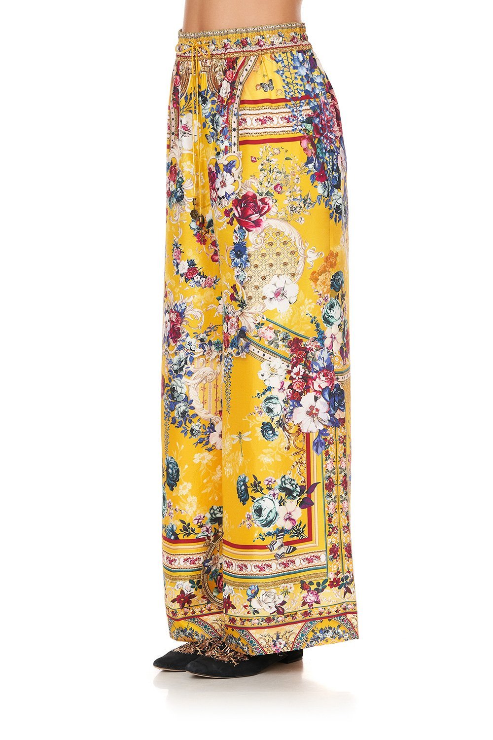 STRAIGHT LEG PANT CROWNED ROSES