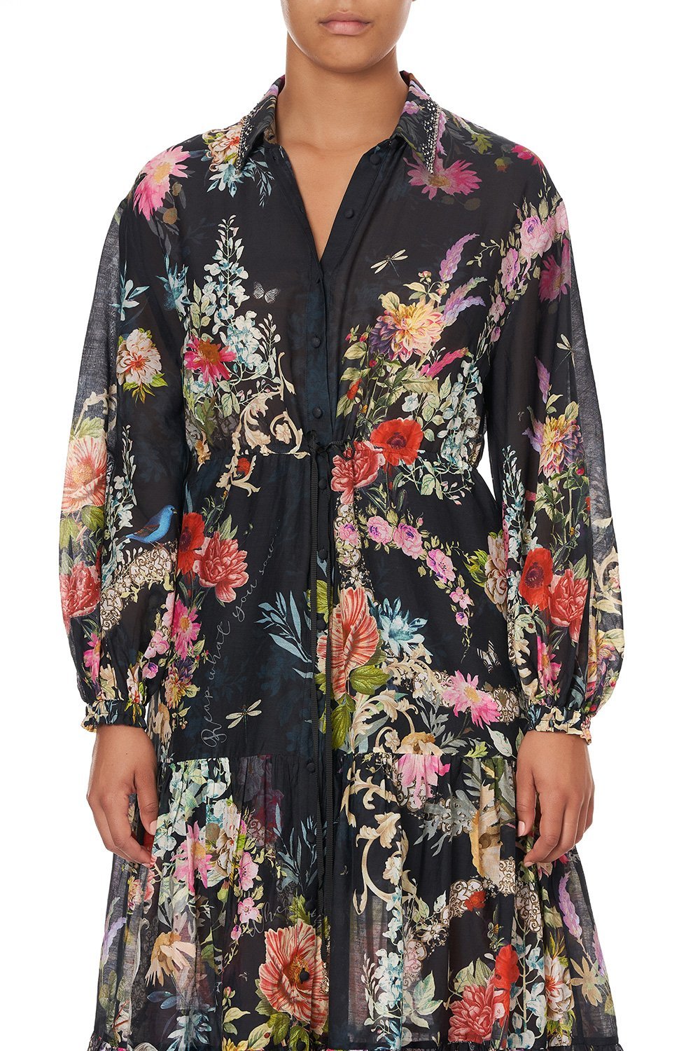 TIERED LONG SHIRT DRESS HAMPTON HIVE