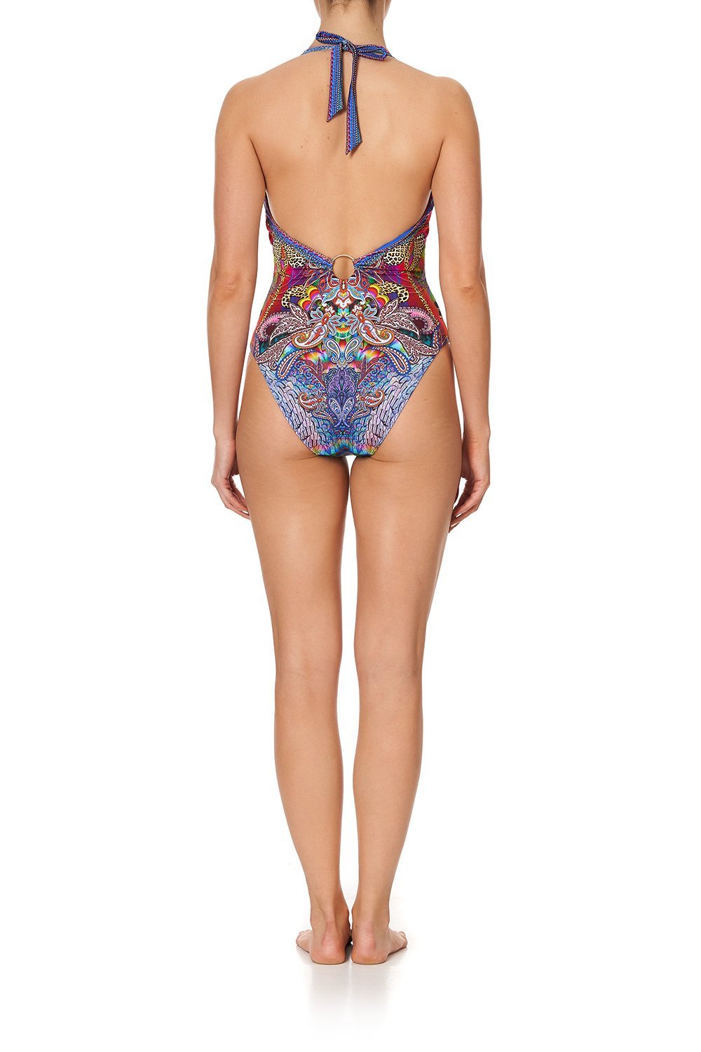 RING DETAIL PLUNGE V ONE PIECE PSYCHEDELICA