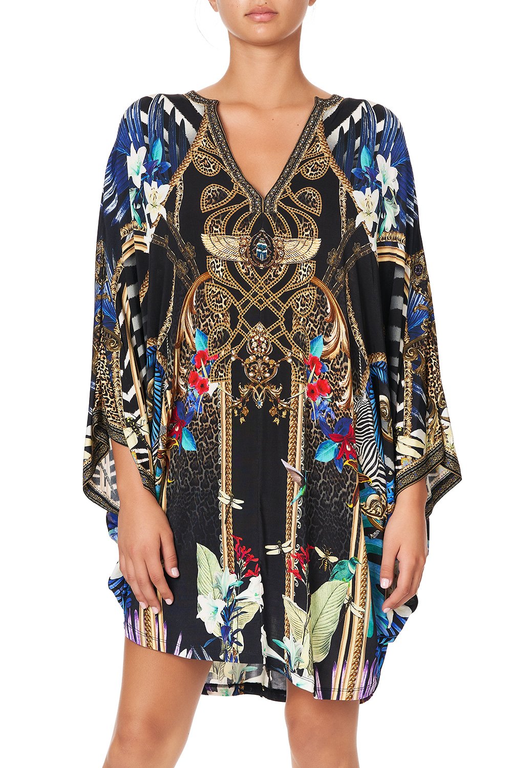 JERSEY SHORT KAFTAN WITH CURVED HEM RAINBOW ROOM