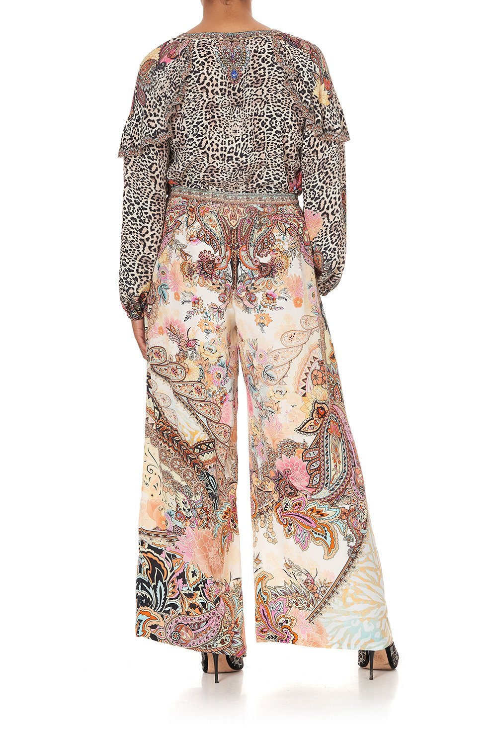 BLOUSON SLEEVE LACE UP BLOUSE WILD CHILD