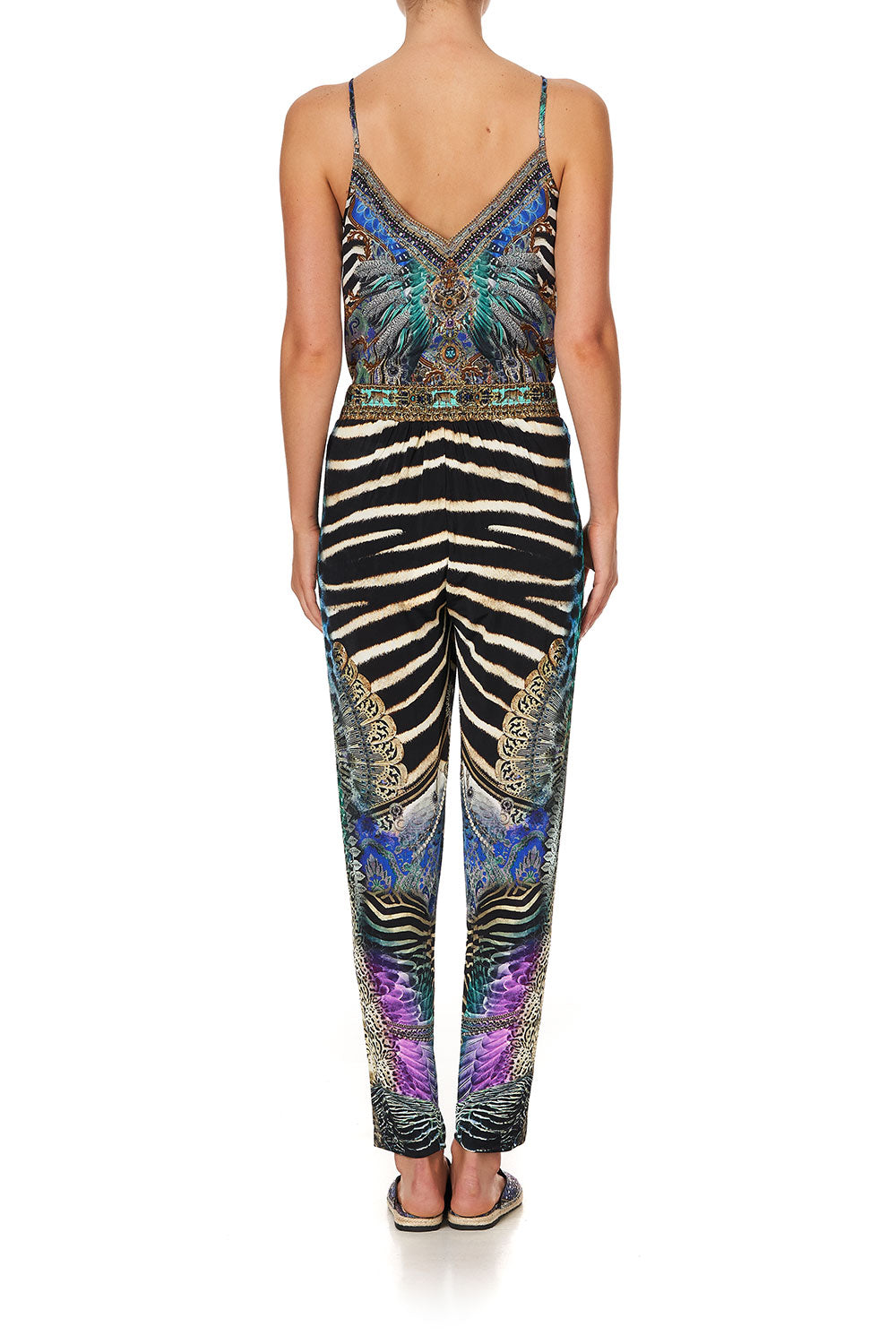 HAREM PANTS WITH FRONT PLEATS ANIMAL ARMY