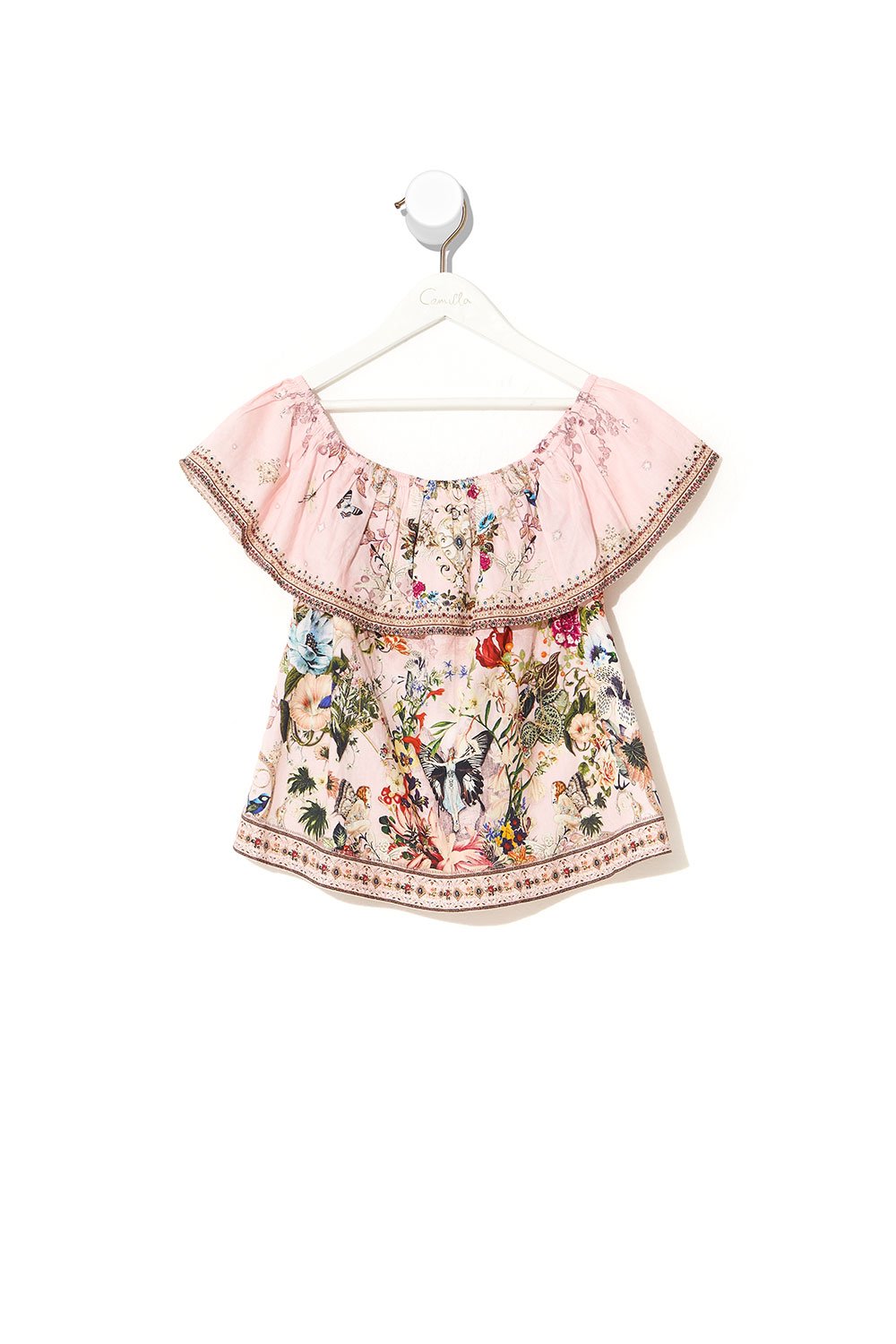 KIDS OFF THE SHOULDER TOP 4-10 YOUNG HEARTS