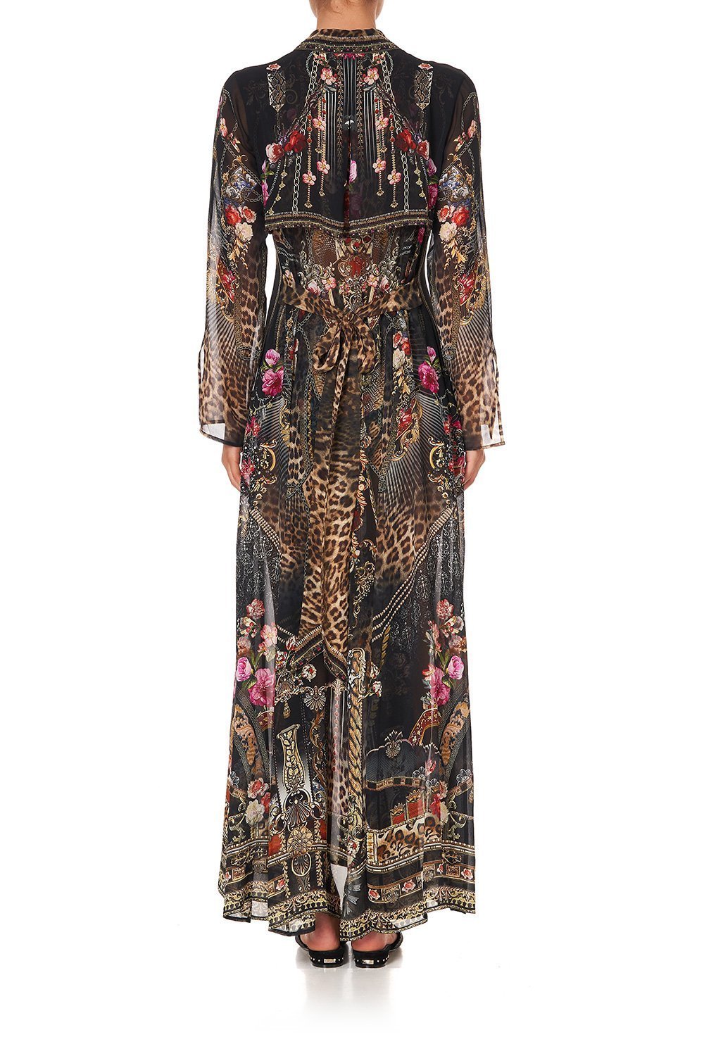 PRINTED TRENCH GOTHIC GODDESS