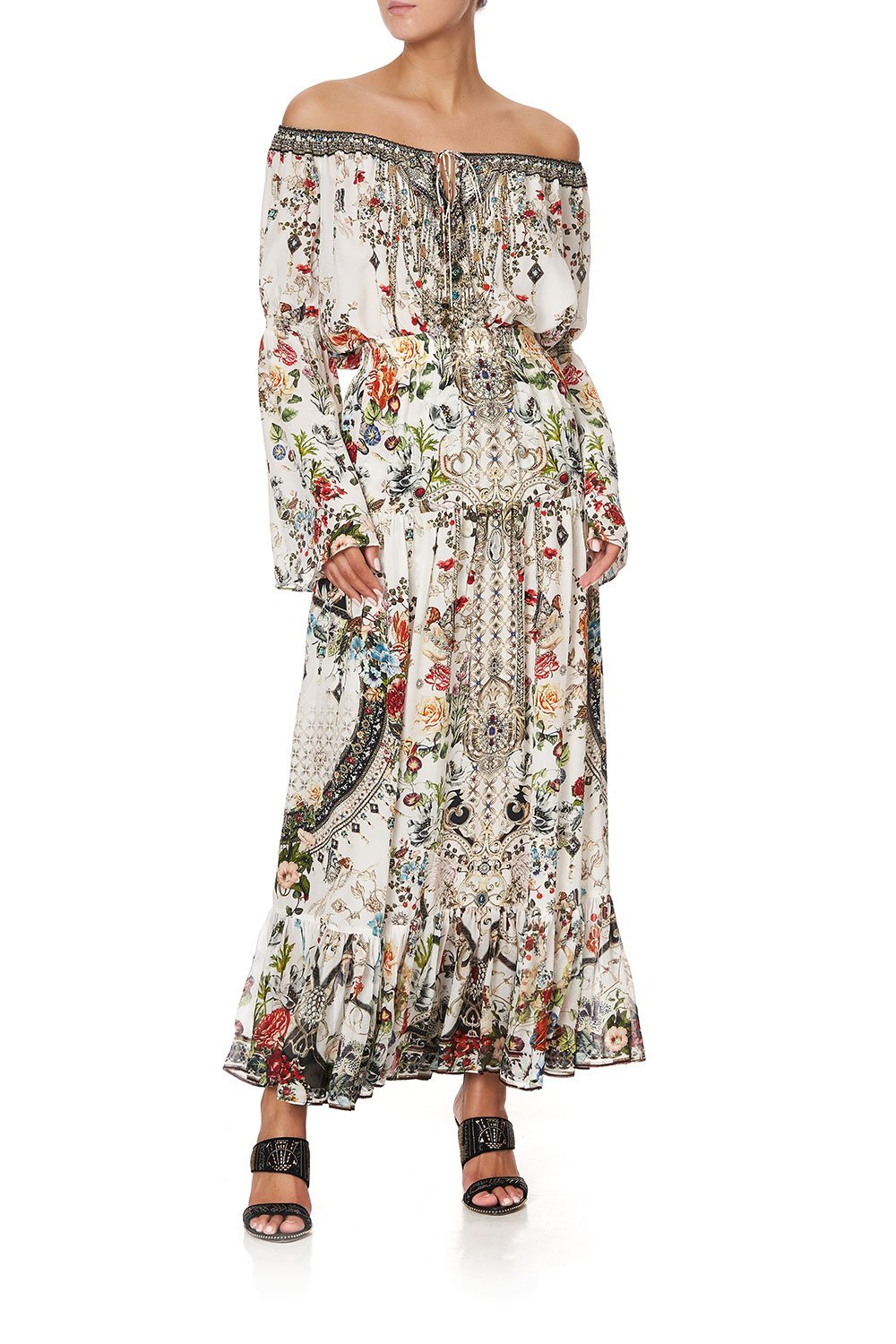 DROP SHOULDER BELL SLEEVE TOP SHAKESPEARES GARDEN