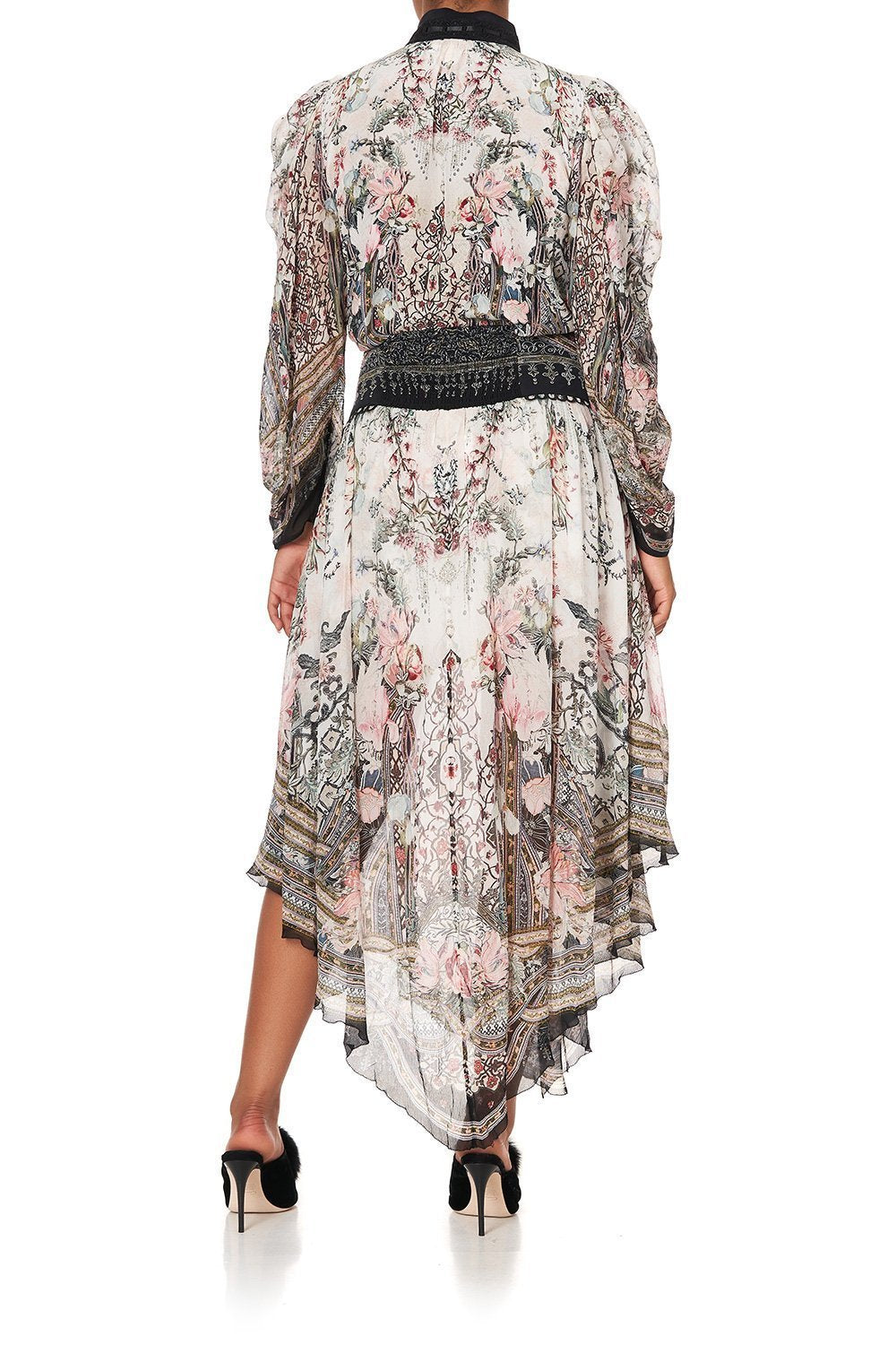 PINTUCK BLOUSE WITH DRAPED SLEEVE ROMANCE IS BORN