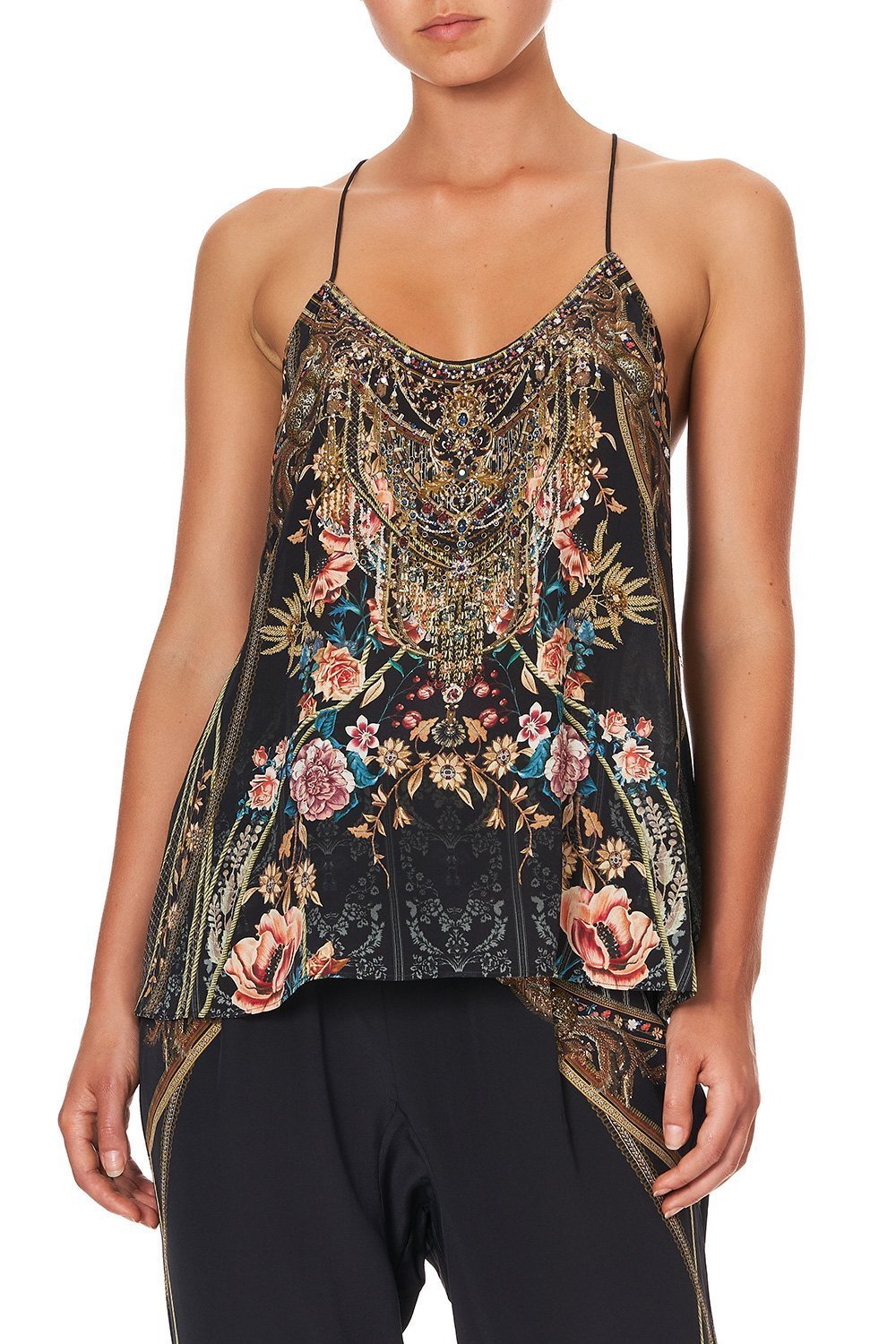 T BACK SHOESTRING TOP BELLE OF THE BAROQUE