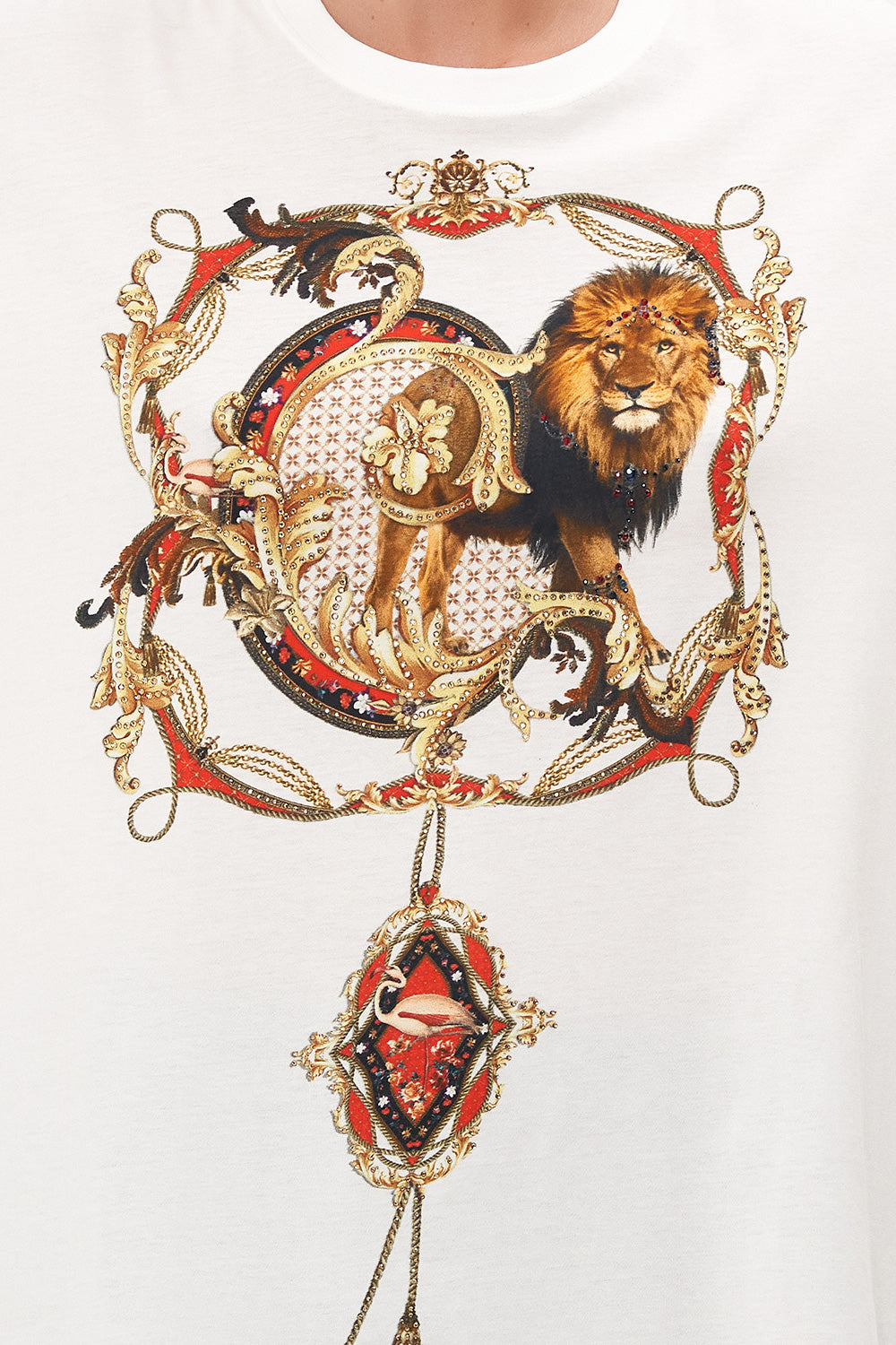 OVERSIZE BAND TEE AND THE QUEEN WORE RED