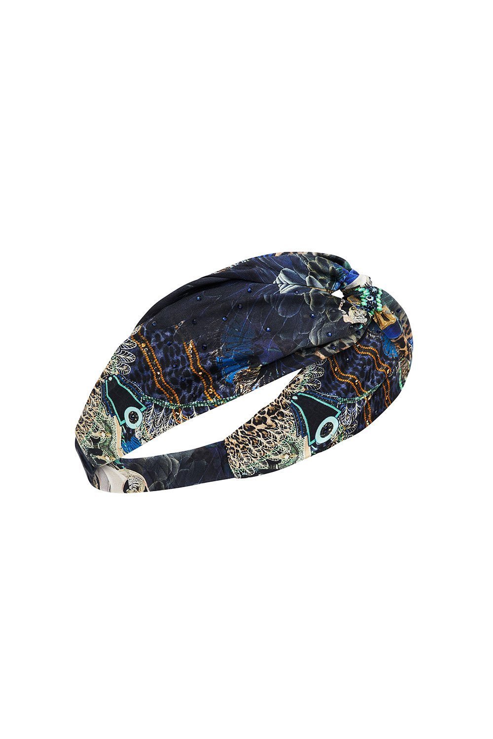 WOVEN TWIST HEADBAND DRIPPING IN DECO