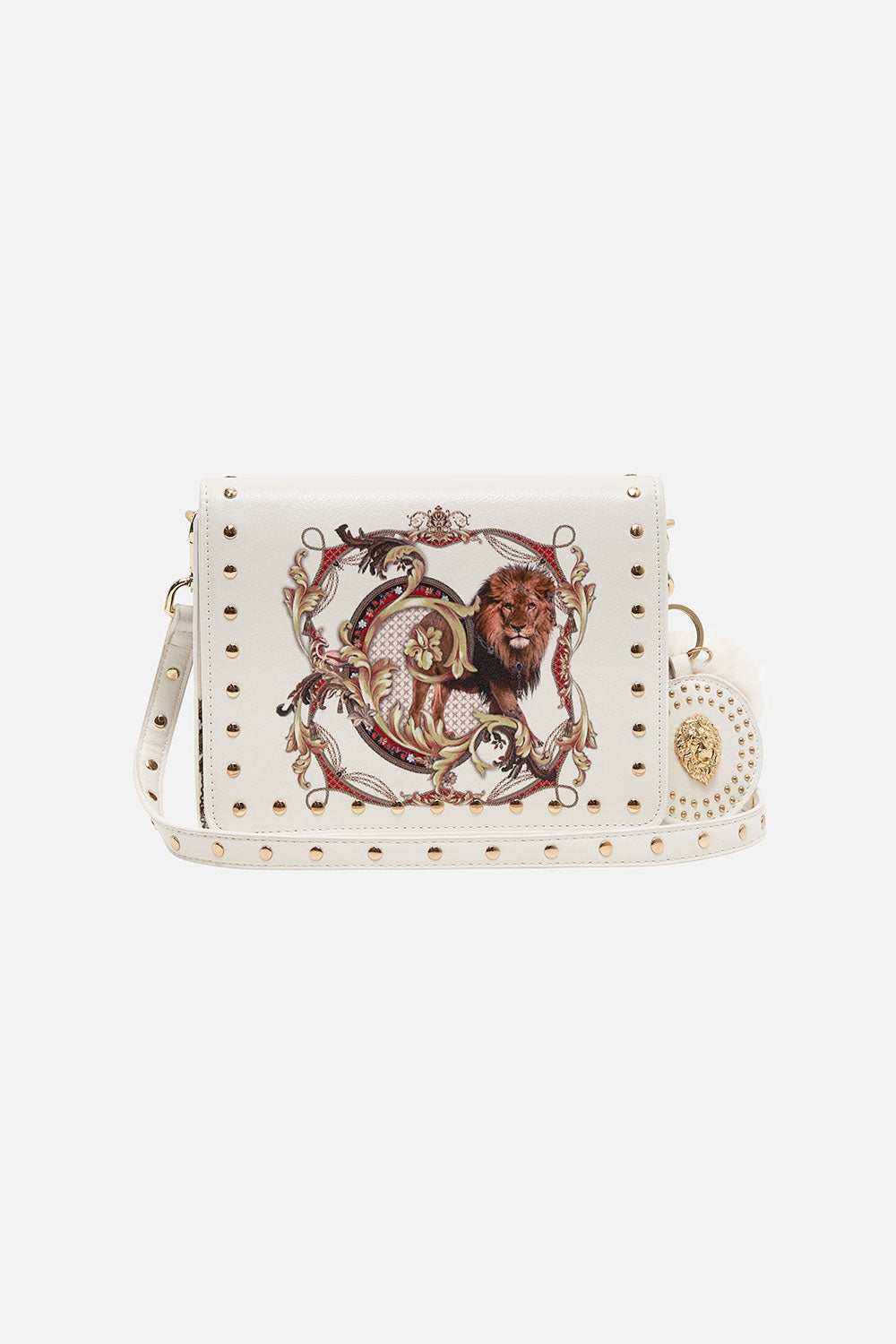 CROSS BODY BOX BAG AND THE QUEEN WORE RED