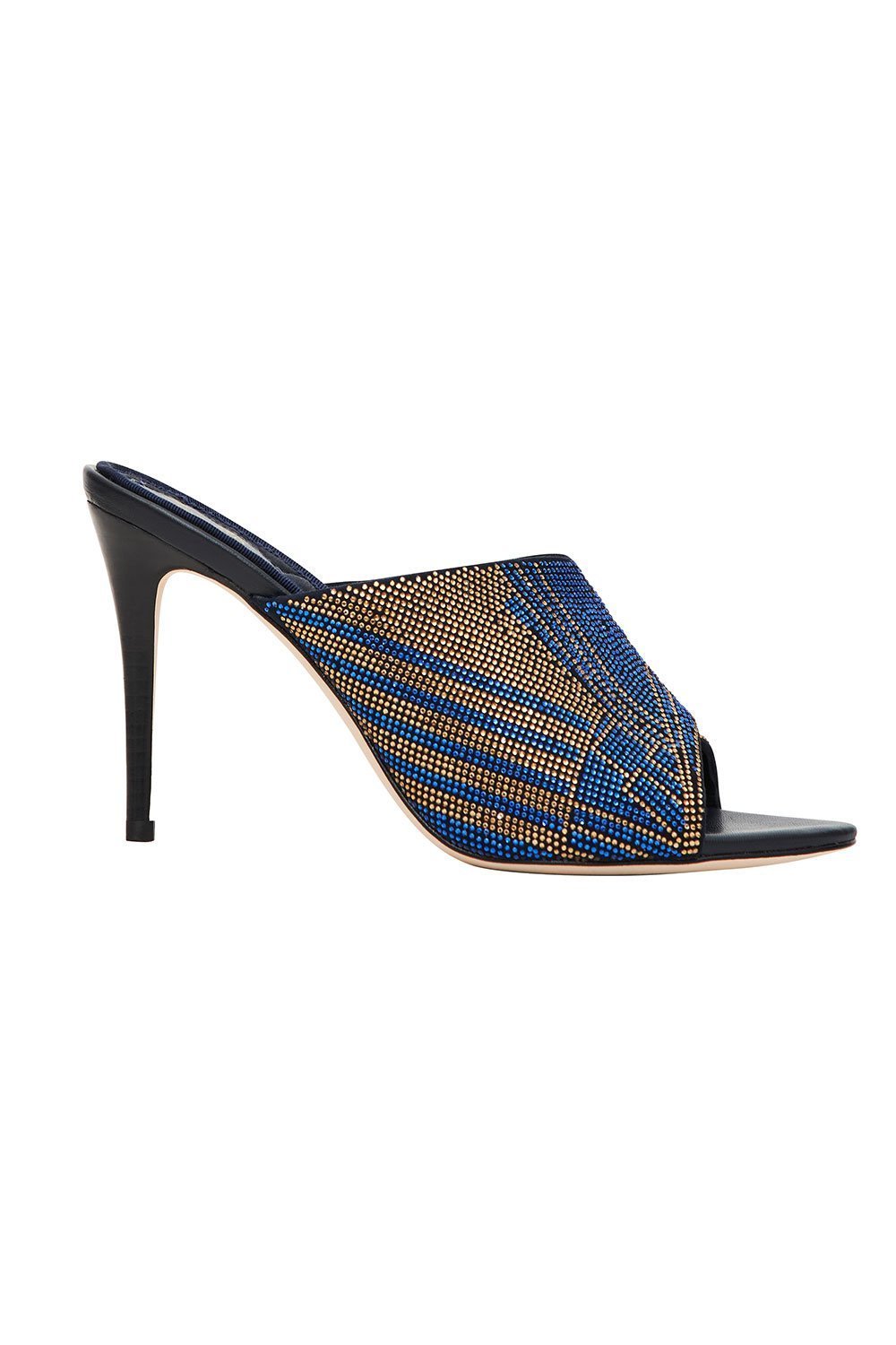 HEELED MULE LUXE NAVY