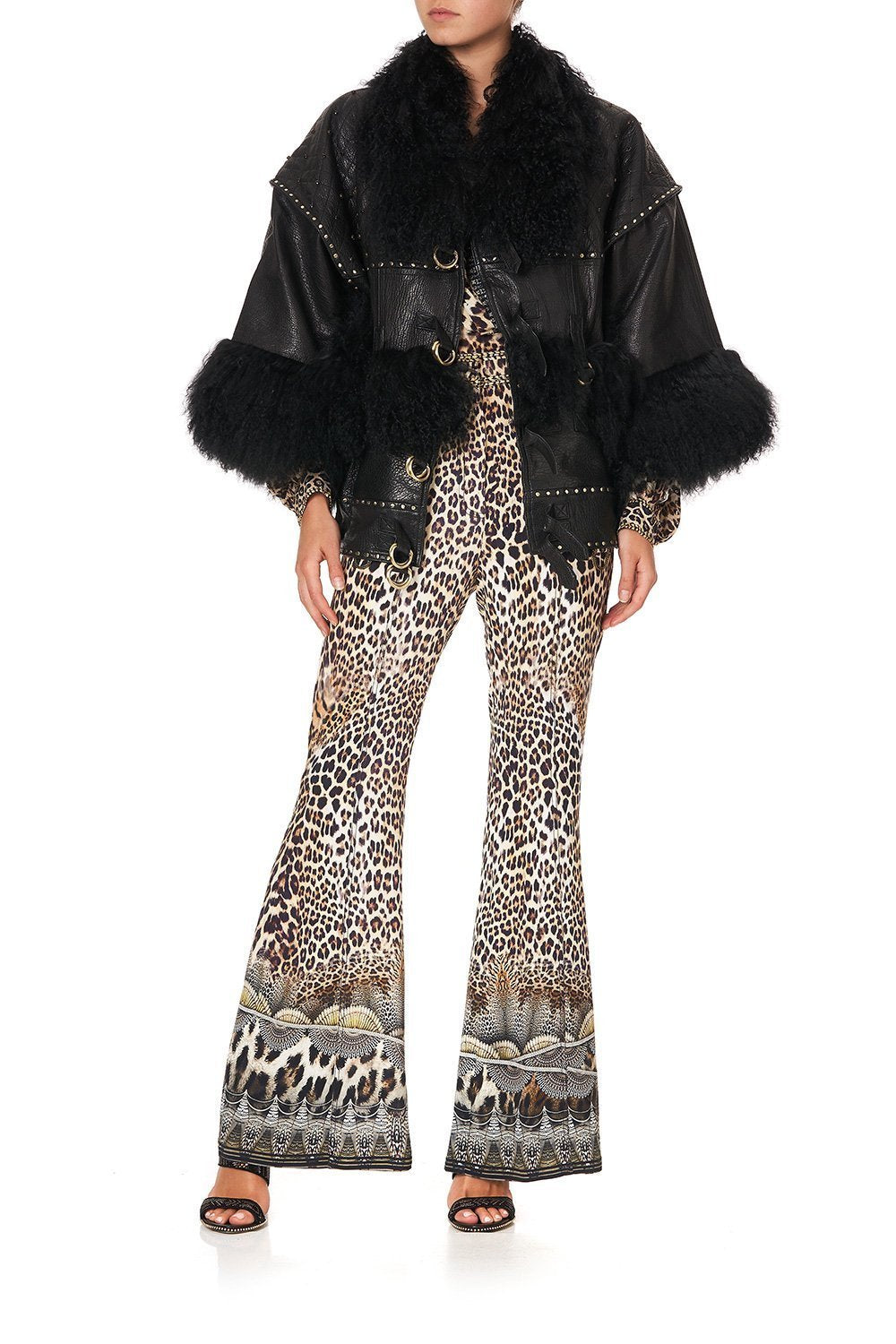 DROP SLEEVE PANELLED JACKET LEATHER