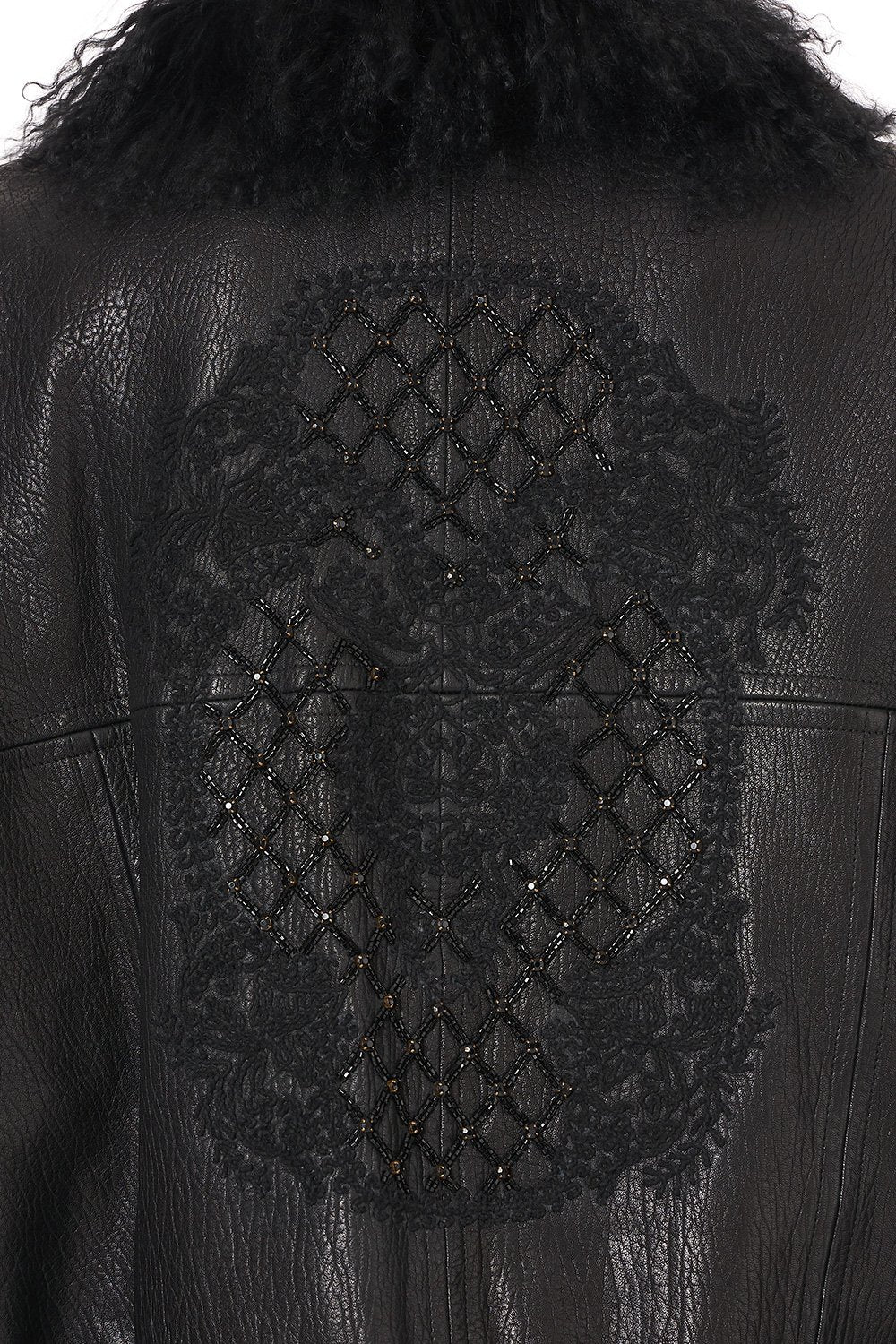 DROP SLEEVE PANELLED JACKET LEATHER