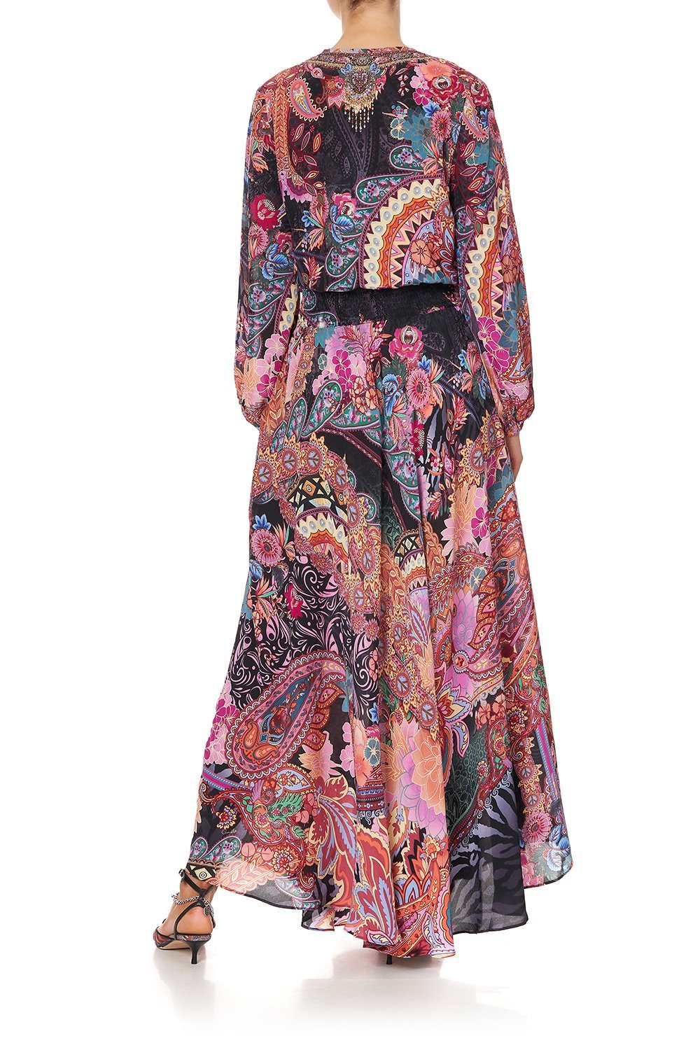 SHIRRED RELAXED FIT DRESS SWINGING SIXTIES