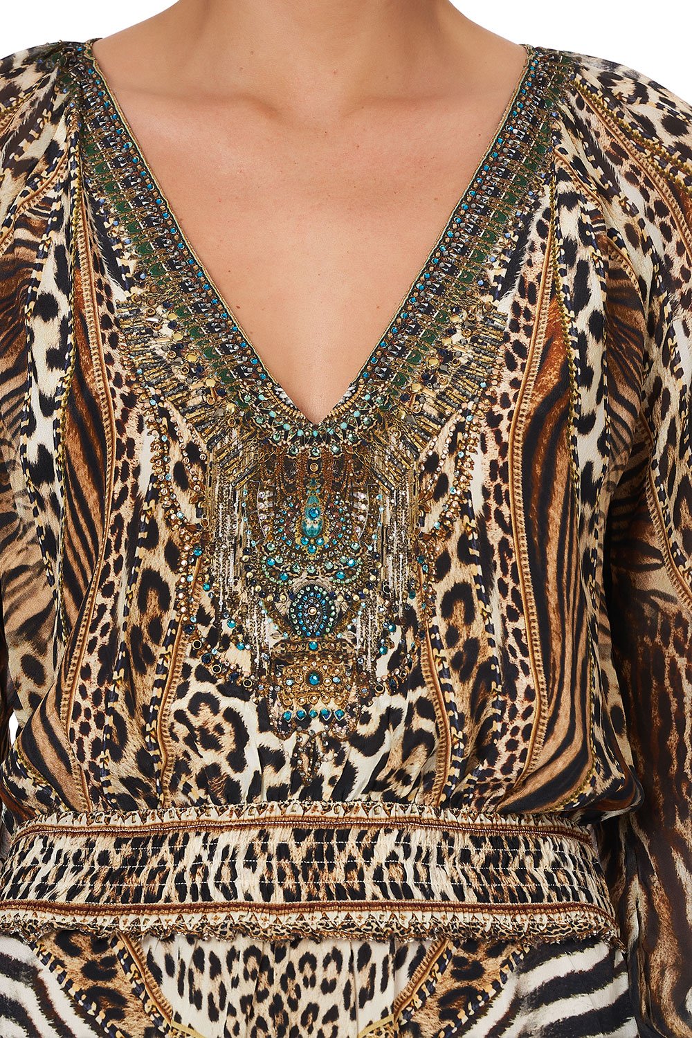 DRESS WITH SHIRRED WAIST AND CUFF BERKELEY ST AFTER DARK