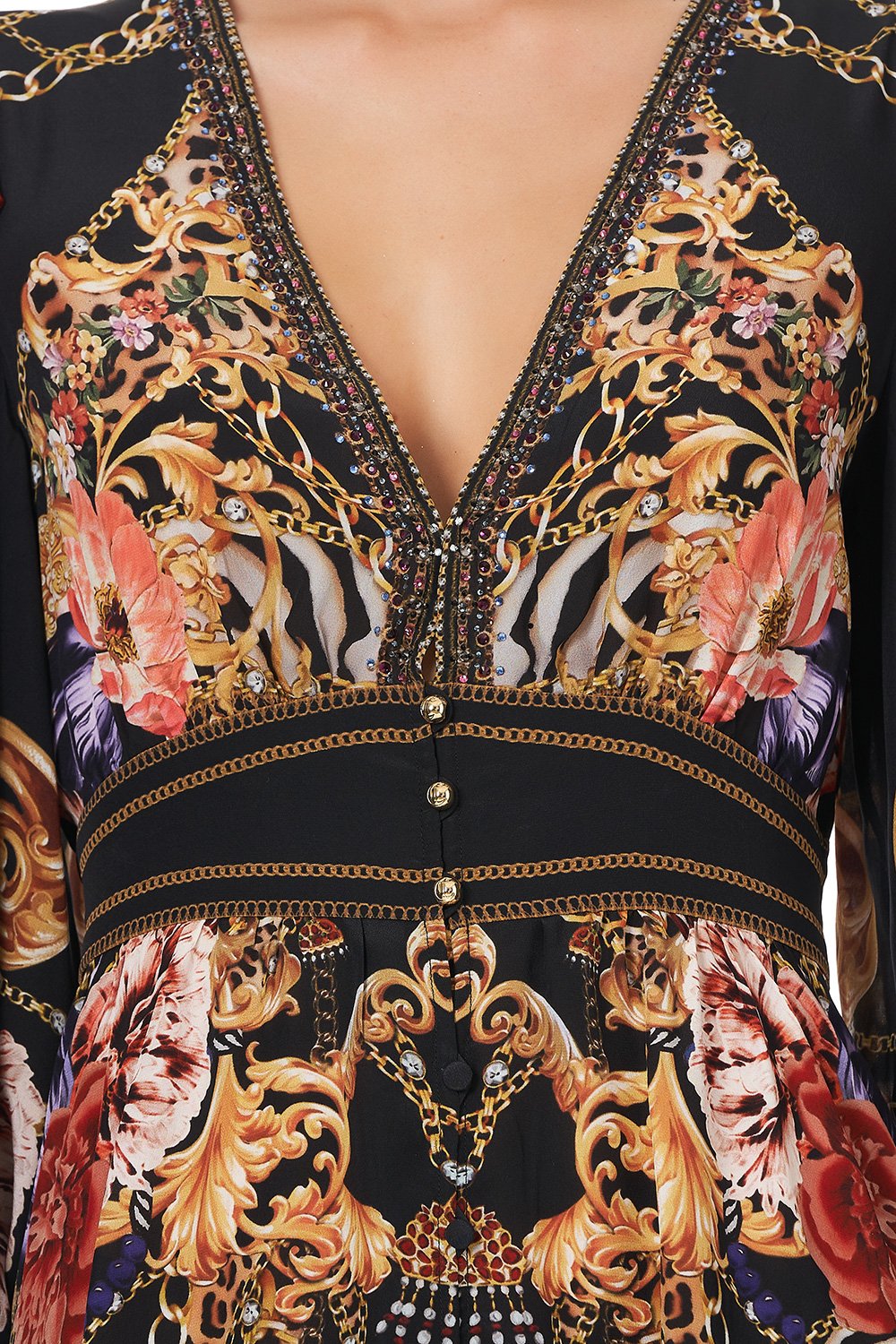 BUTTON FRONT FRILL DRESS A NIGHT IN THE 90S