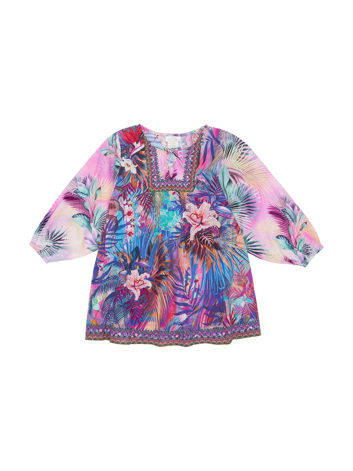 KIDS BATWING DRESS 12-14 SOUTH BEACH SUNRISE
