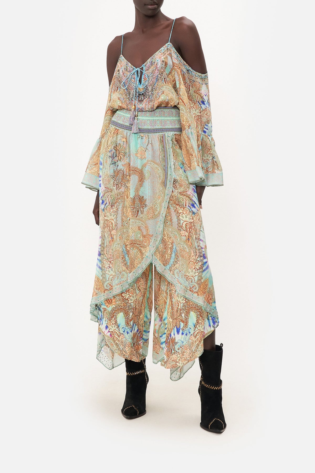 CROSS OVERLAY PANT MAKE LOVE NOT WAR