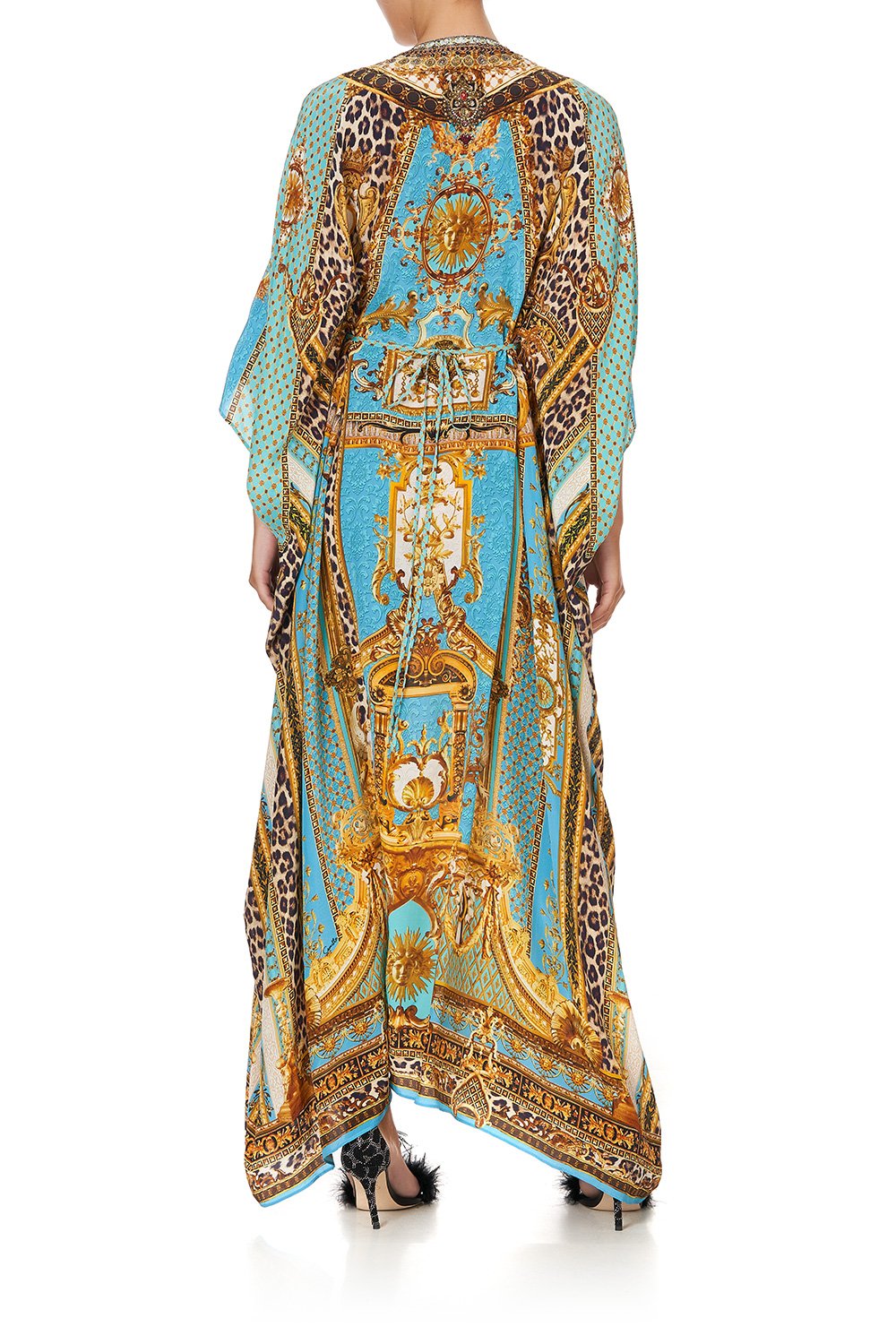 SPLIT SLEEVE KAFTAN WITH HARDWARE DRIPPING IN DECADENCE