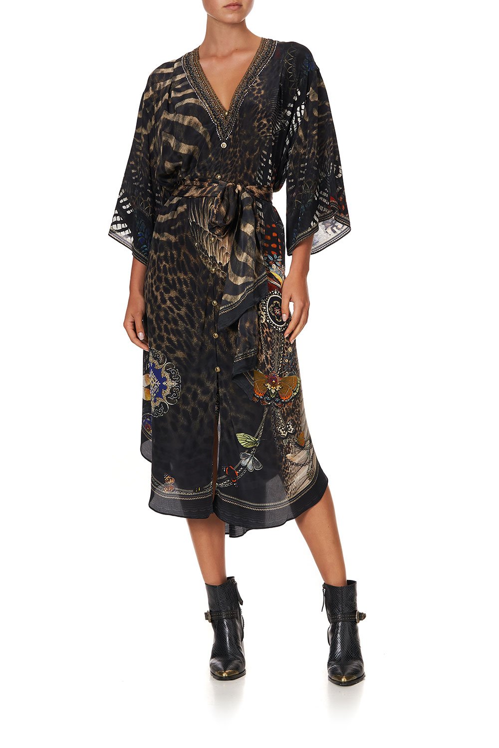 LOOSE BUTTON THROUGH DRESS TREASURE CHASER