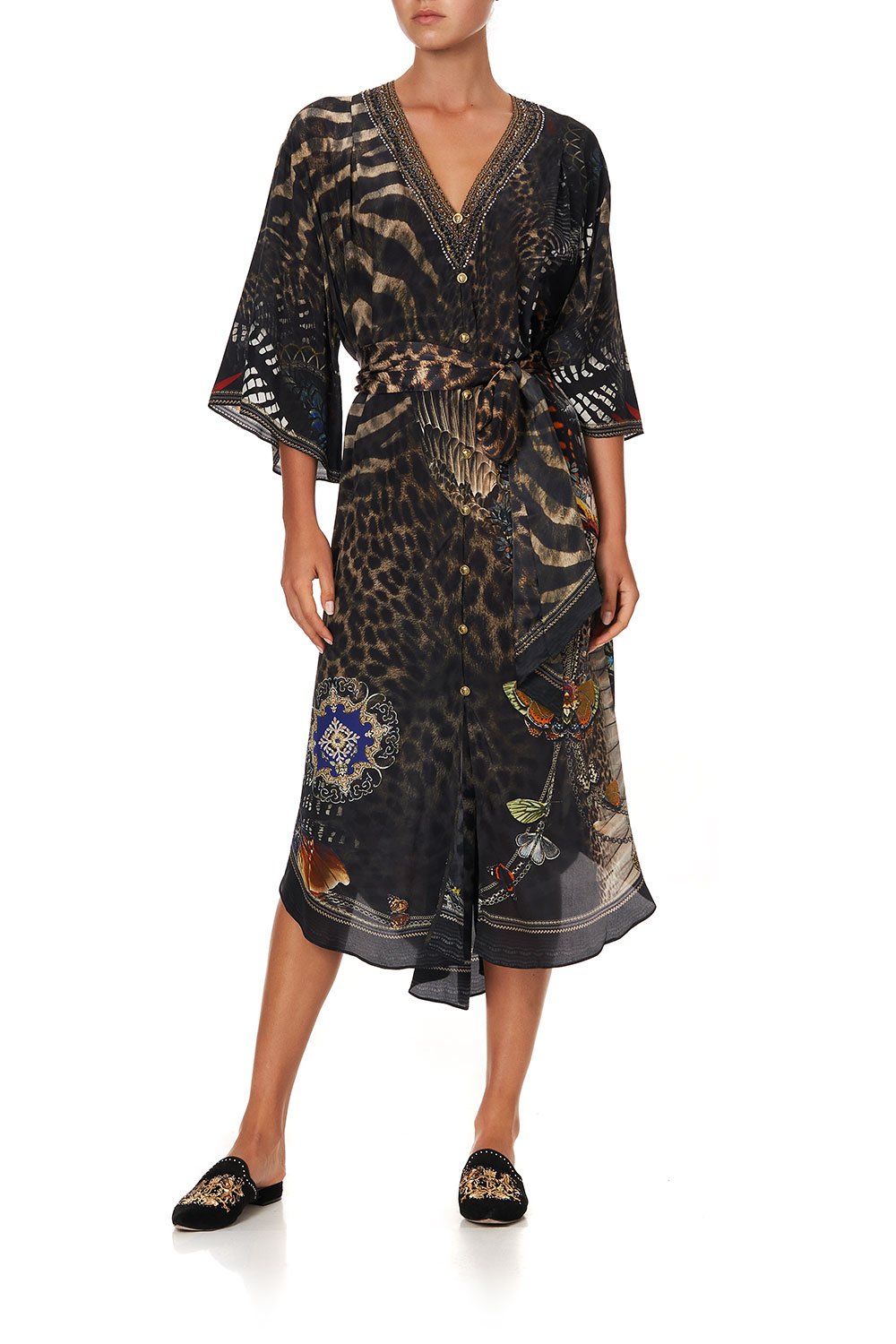 LOOSE BUTTON THROUGH DRESS TREASURE CHASER