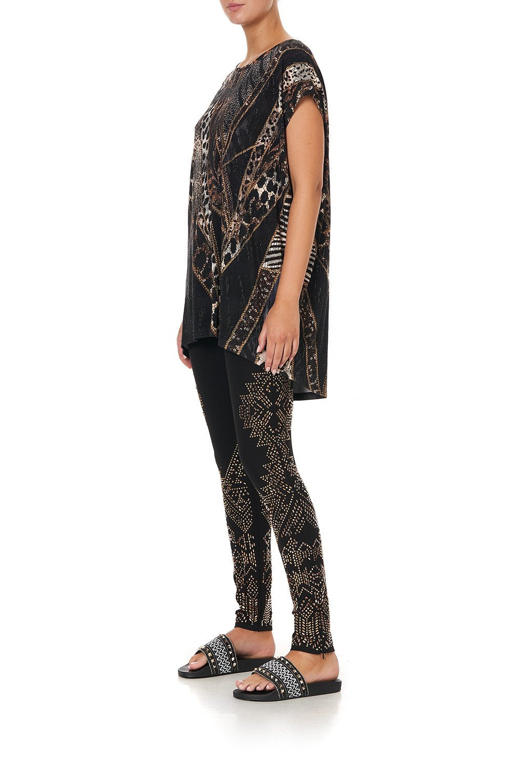 PONTE PANT WITH SIDE SEAM LADY STARDUST