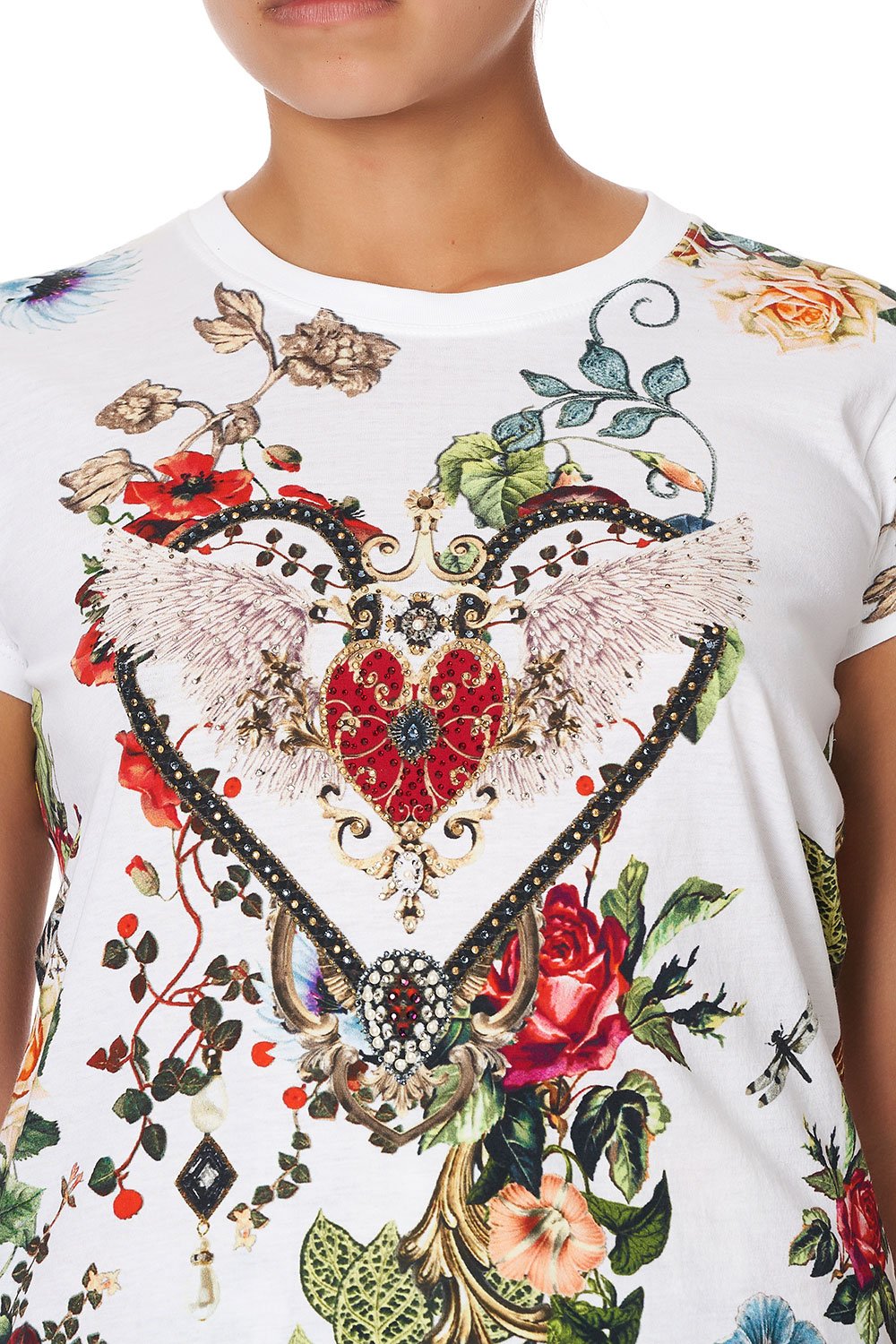 SLIM FIT ROUND NECK T-SHIRT SHAKESPEARES GARDEN