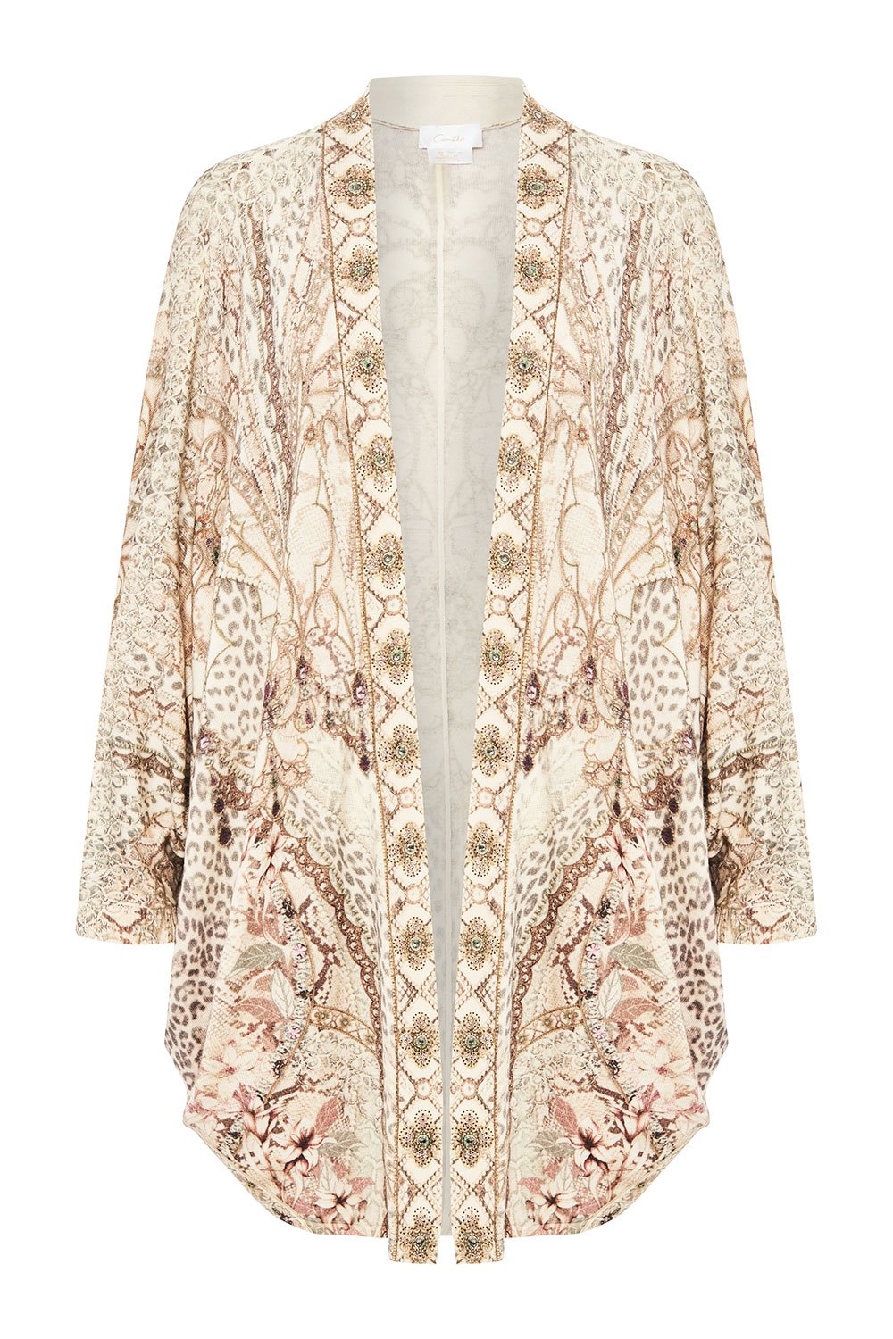 SOFT KNIT PONCHO WITH EMBROIDERY ALL IS NOUVEAU
