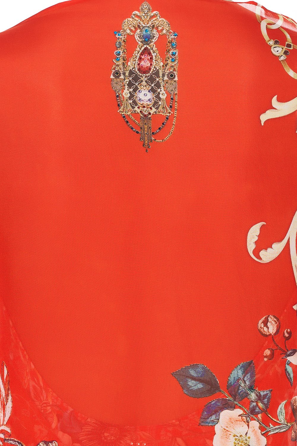 SILK SHRUG AND THE QUEEN WORE RED