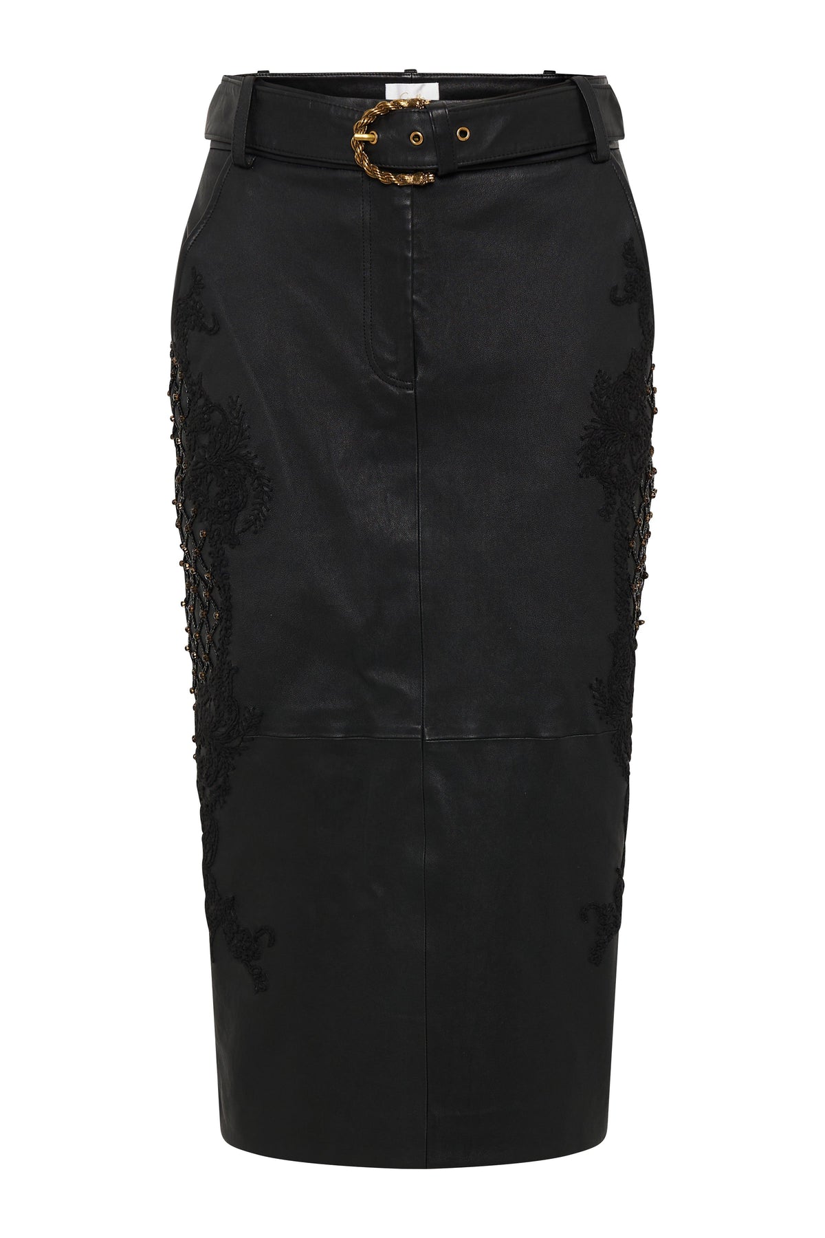 MIDI LEATHER SKIRT LEATHER