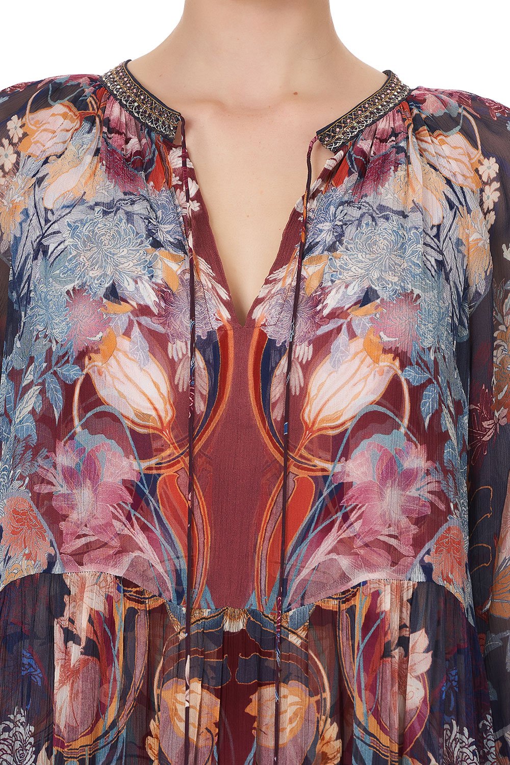 LONG GATHERED PANEL DRESS NOUVEAU NIGHTS