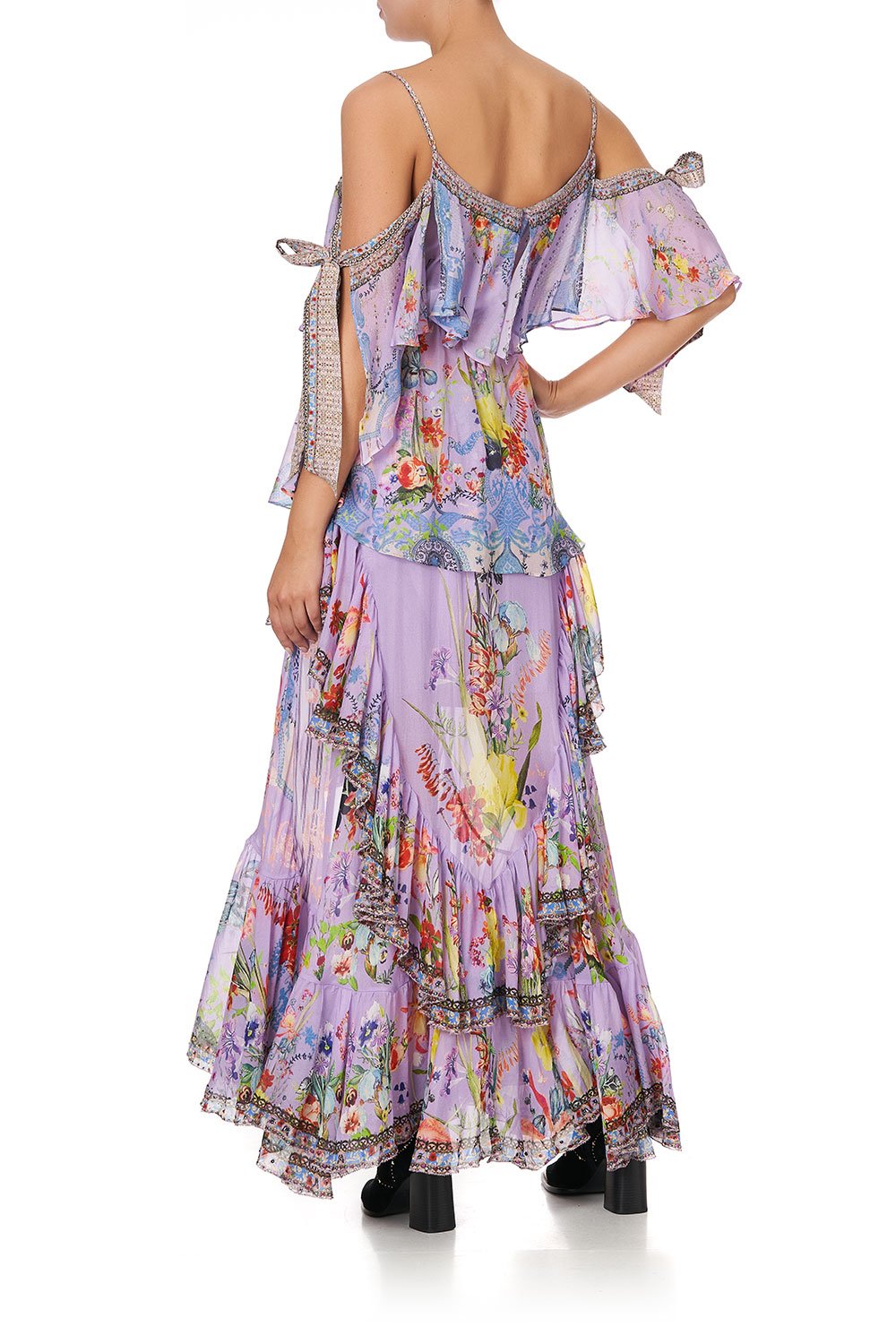 RUFFLE TOP WITH TIE SLEEVE AT FIRST SIGHT