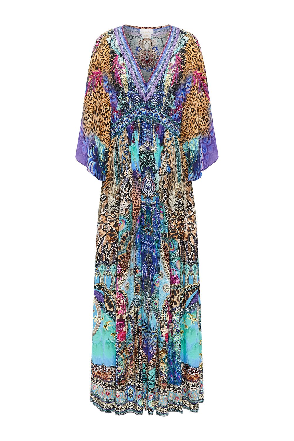 LONG DRESS WITH SMOCKED WAIST BASILICA BEAUTY