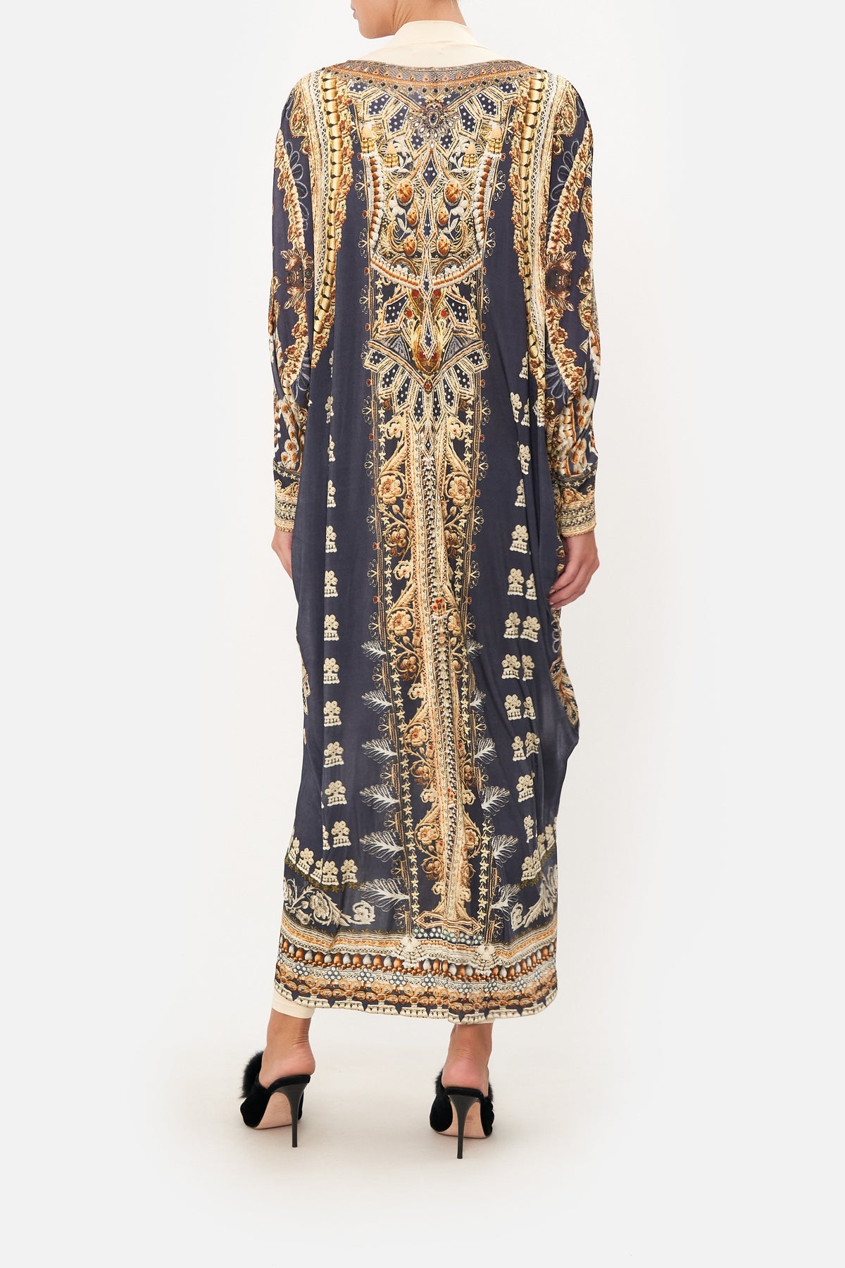 WOVEN CUFF JERSEY KAFTAN ITS ALL OVER TORERO