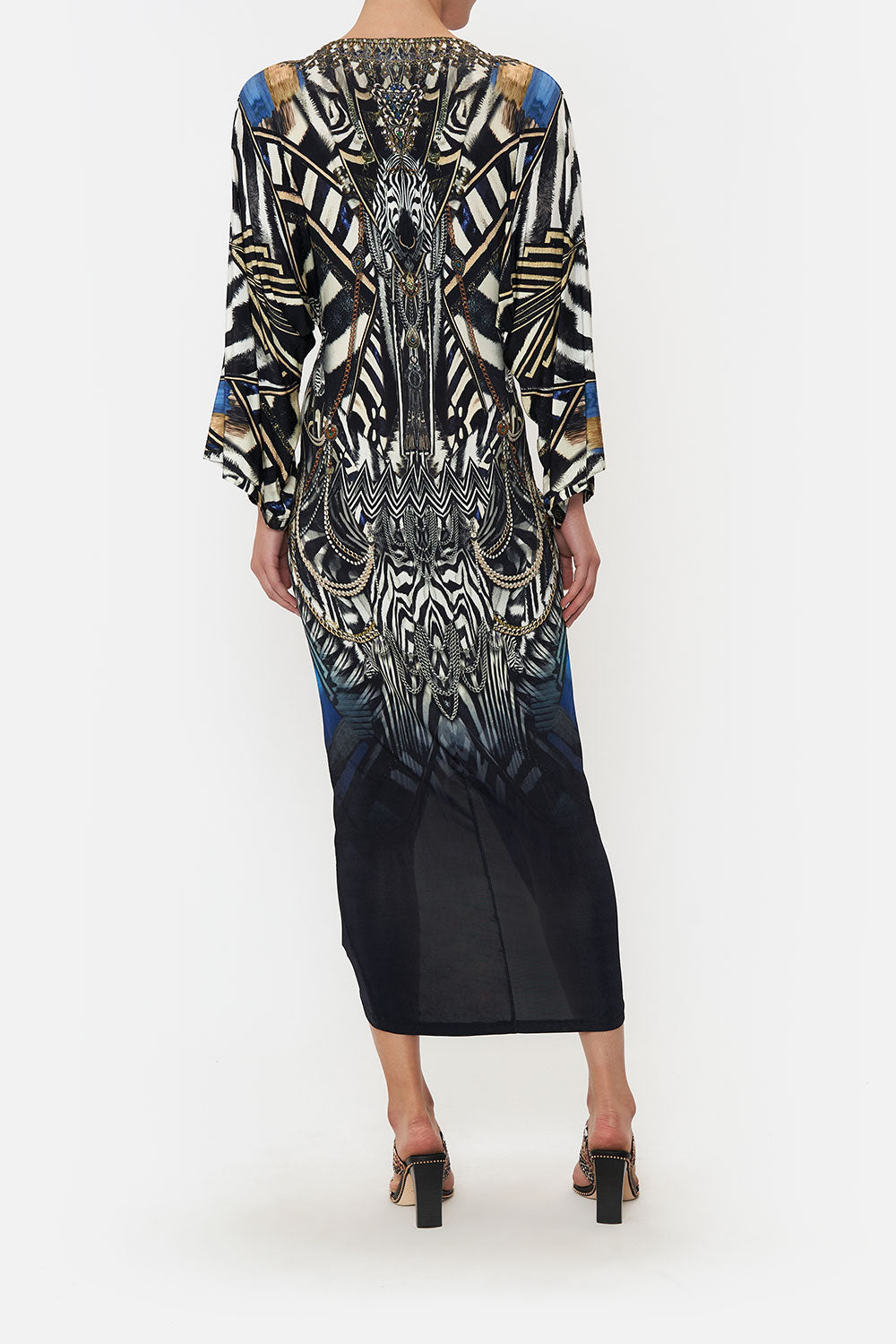 LONG SPLIT FRONT TWIST DRESS KNIGHT OF THE WILD